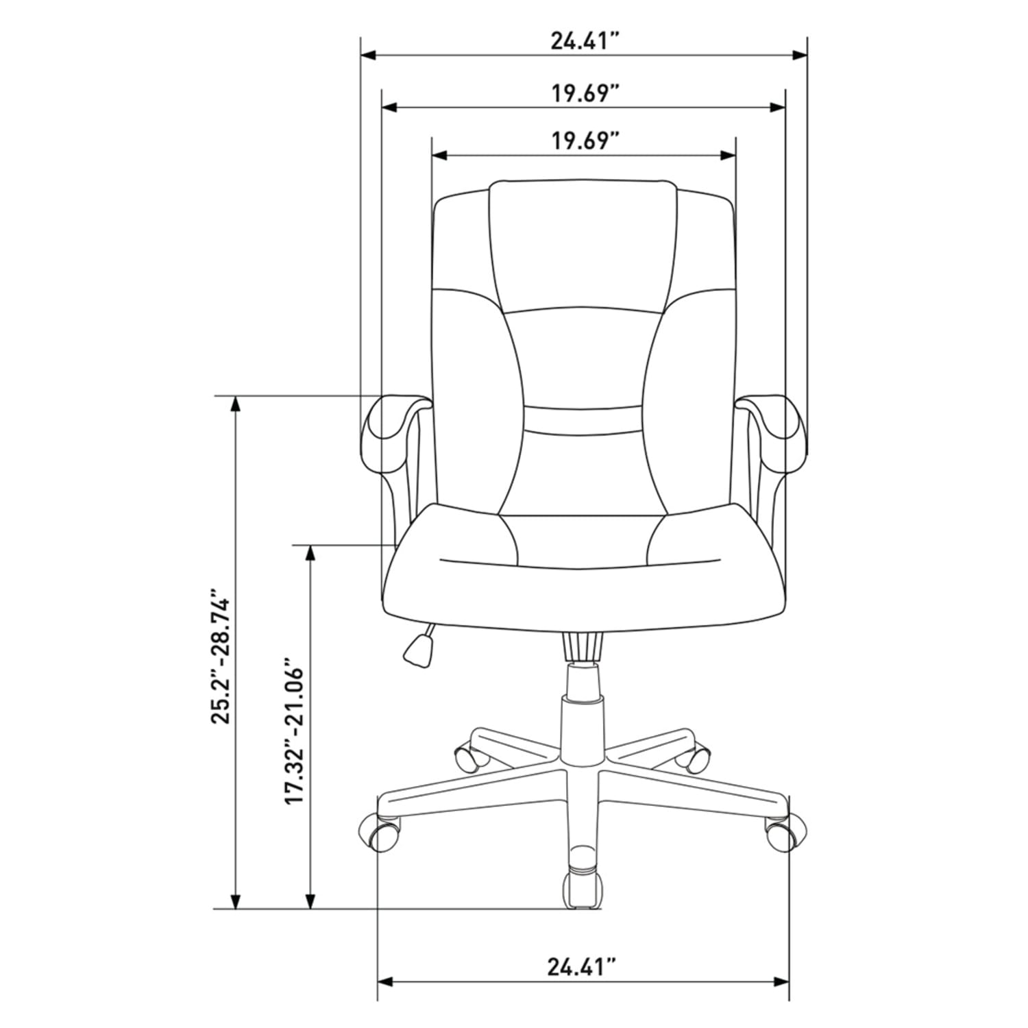 Realspace Ruzzi Mid-Back Managers Chair, Black - Image 4