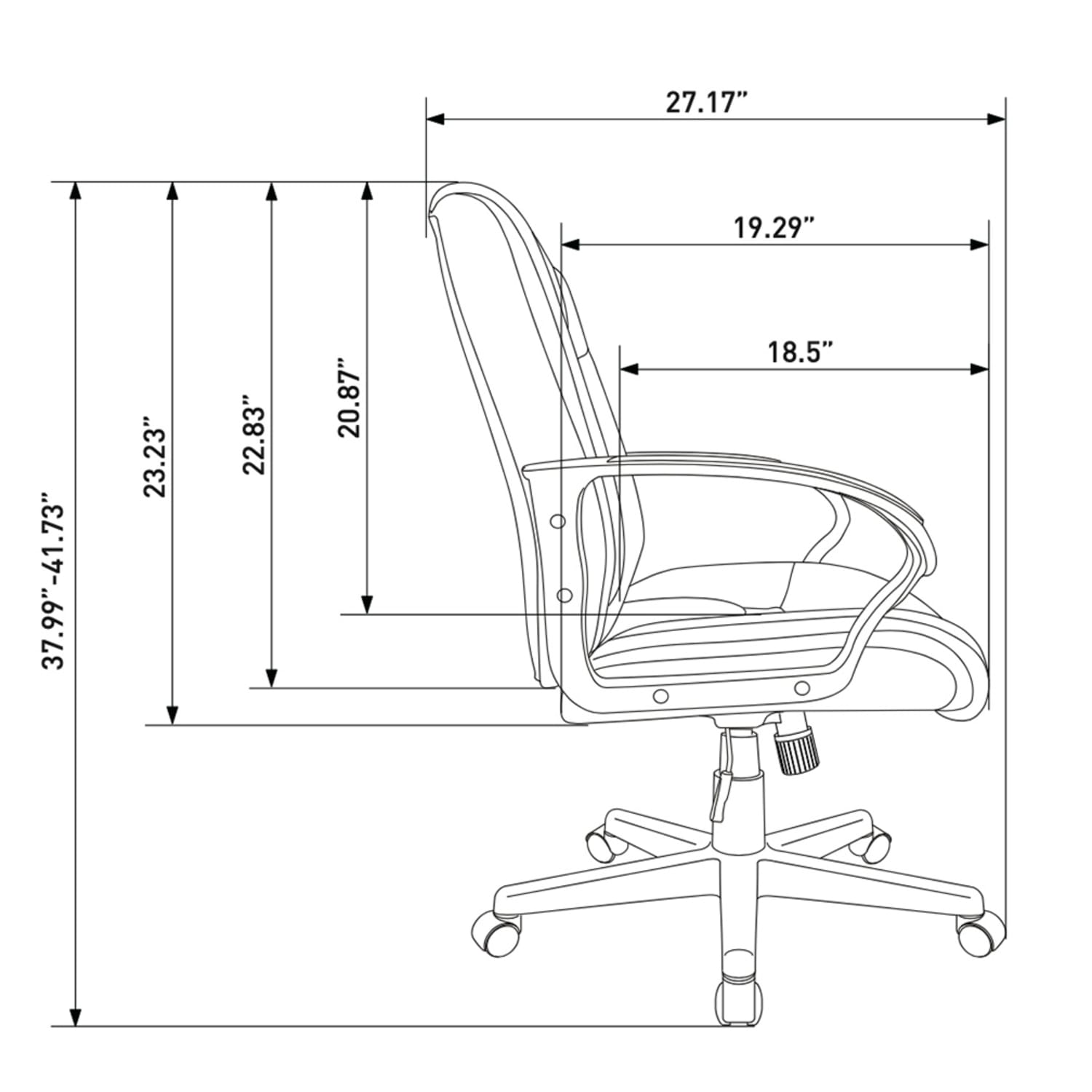 Realspace Ruzzi Mid-Back Managers Chair, Black - Image 5