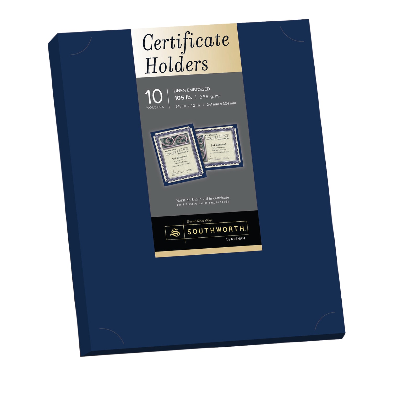 Southworth Certificate Holders, Navy Blue, Pack Of 10 - Image 5