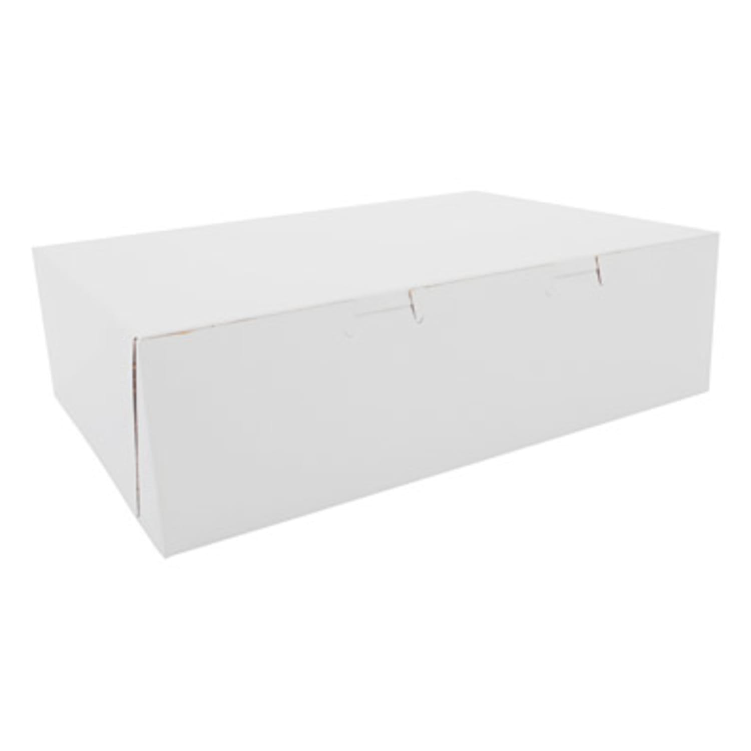 SCT Tuck-Top Bakery Boxes, 4inH x 14inW x 10inD, White, Pack Of 100 Boxes - Image 3