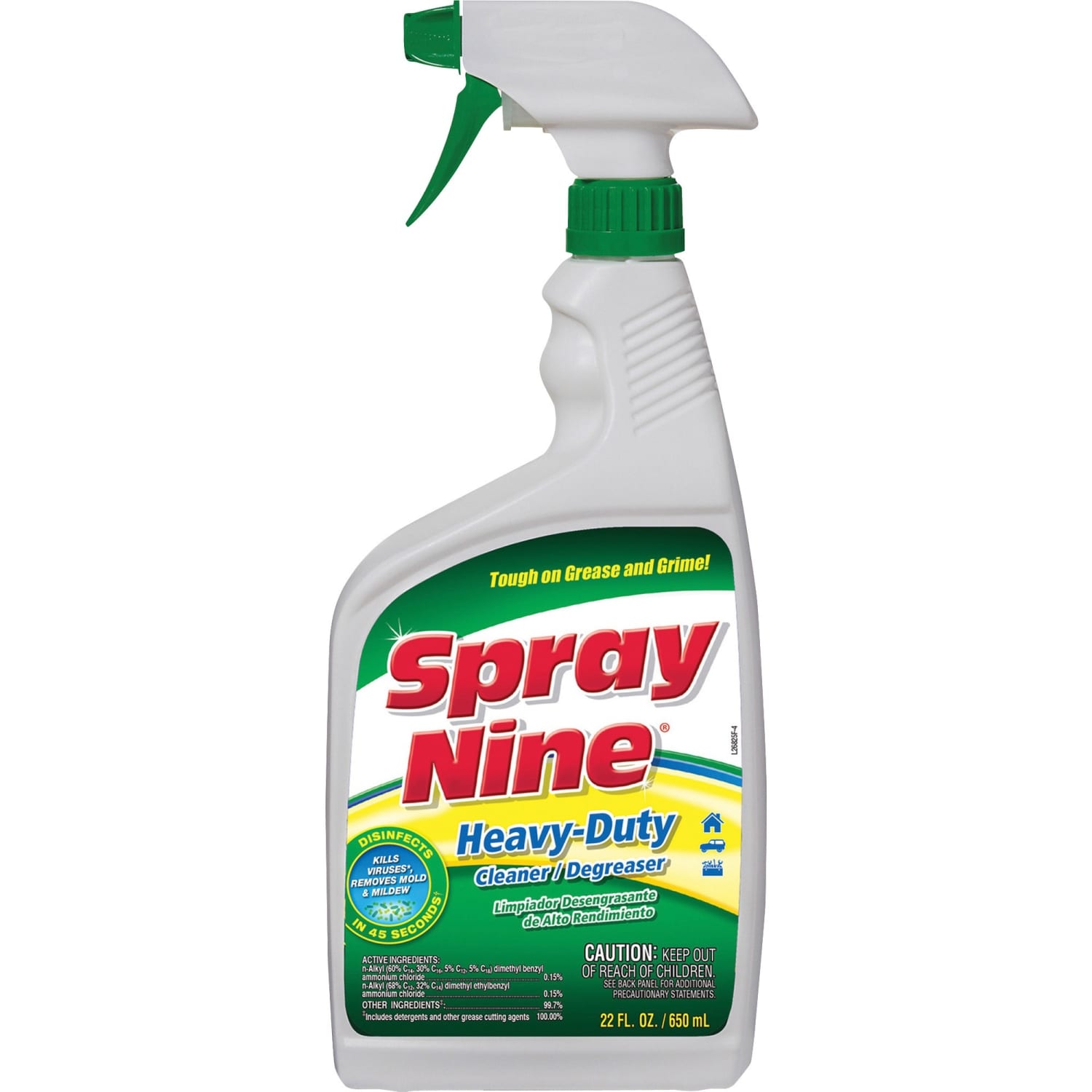 Spray Nine Heavy-Duty Cleaner/Degreaser w/Disinfectant - Spray - 22 fl oz (0.7 quart) - Bottle - 12 / Carton - Clear - Image 5