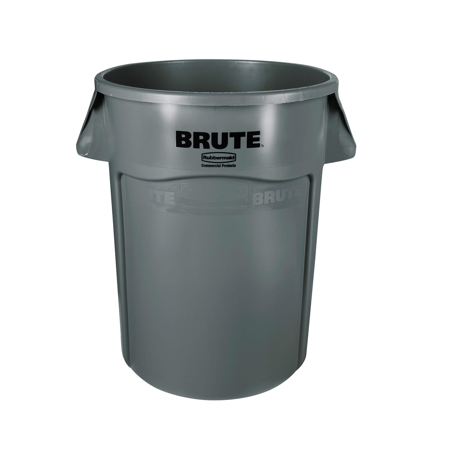 Rubbermaid Commercial Round Plastic Brute Refuse Container, 20 Gallon, Gray