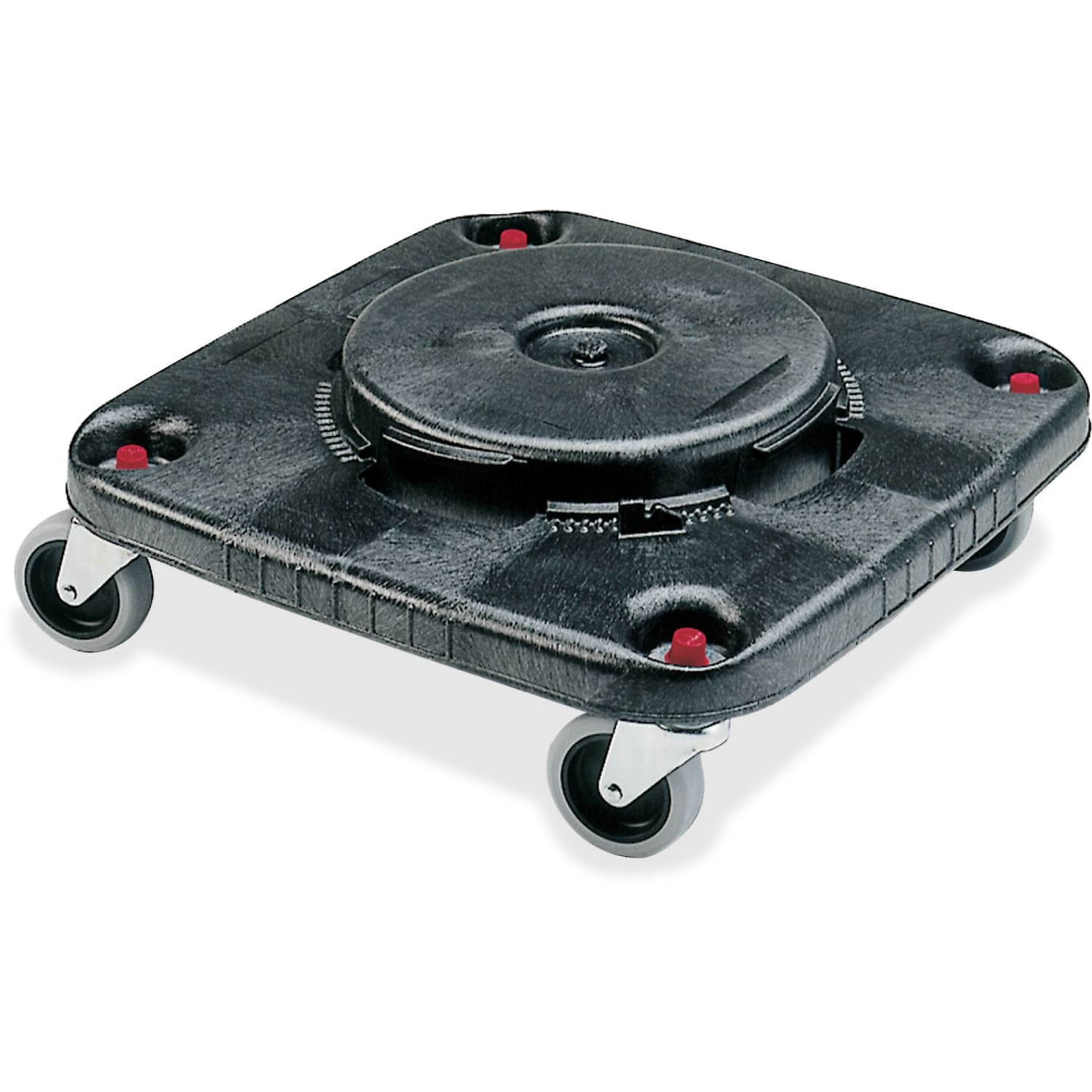 Rubbermaid Commercial Brute Square Container Dolly, 300 lb Capacity, Plastic, 17.25inW x 6.25inH, Black - Image 3
