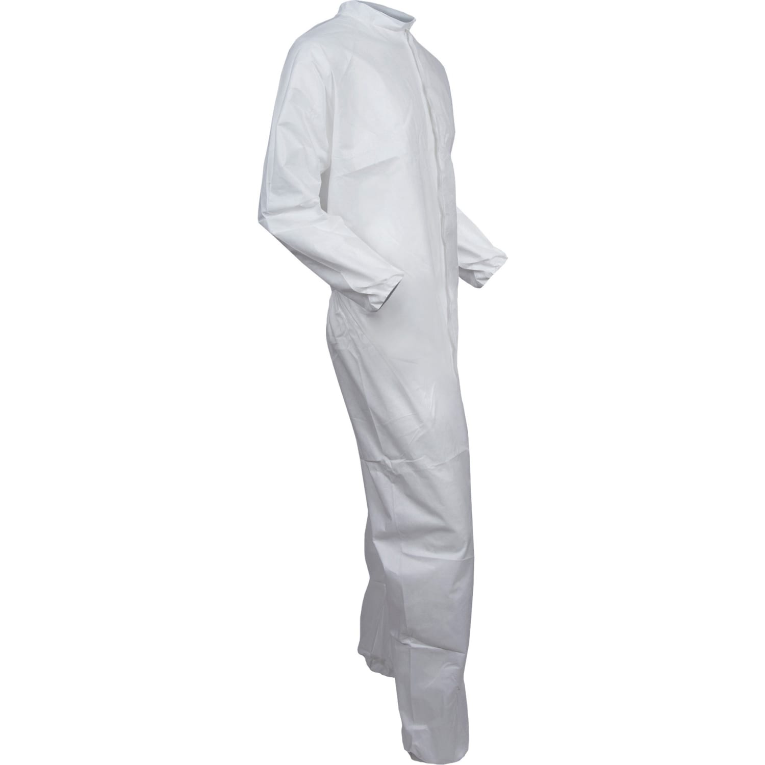 Kleenguard A40 Coveralls - Zipper Front - Size Large - Liquid, Flying Particle Protection - White - Comfortable, Zipper Front, Breathable - 25 / Carton - Image 3