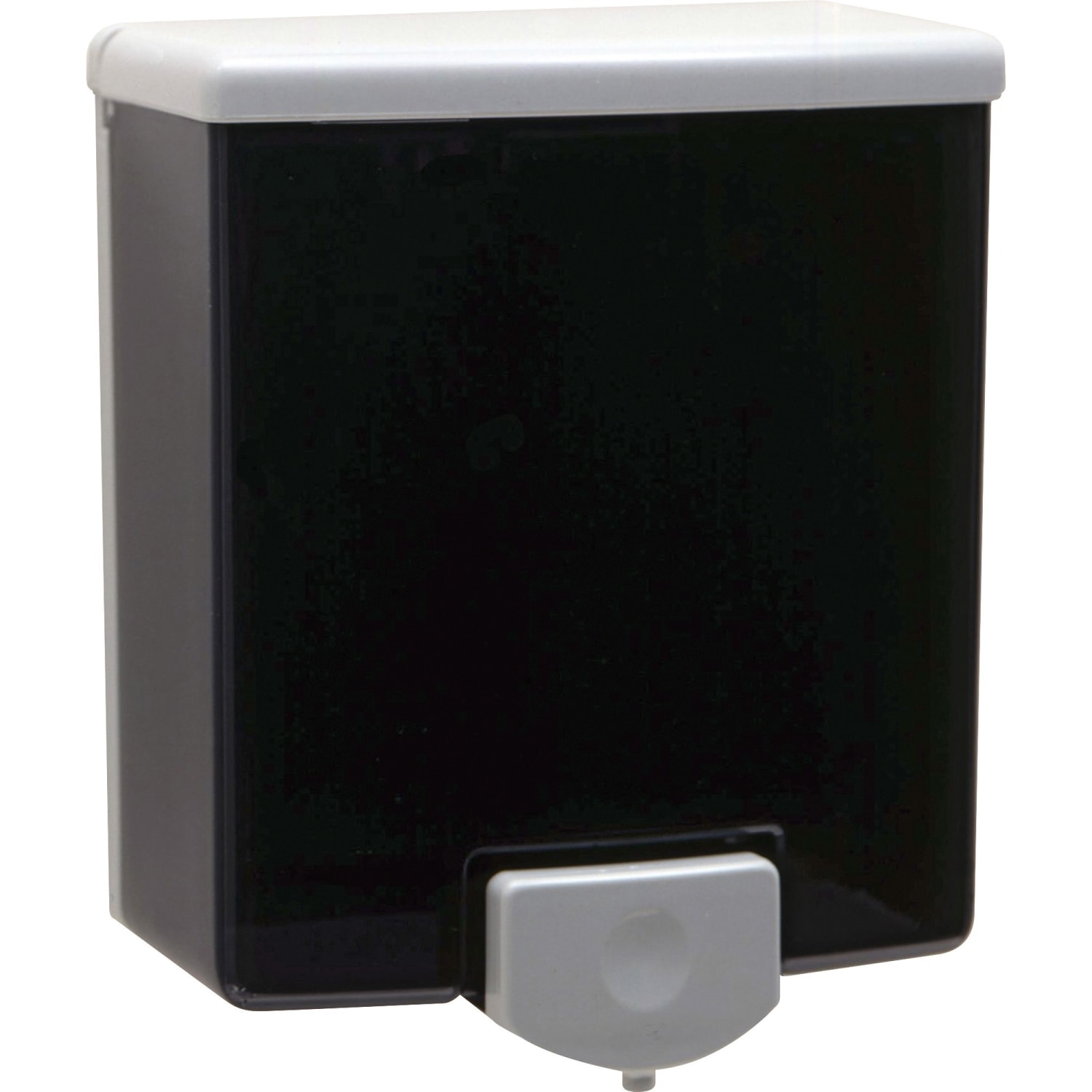 Bobrick Surface-Mounted Soap Dispenser, 6 3/8inH x 5 13/16inW x 3 3/8inD, Black/Gray - Image 3