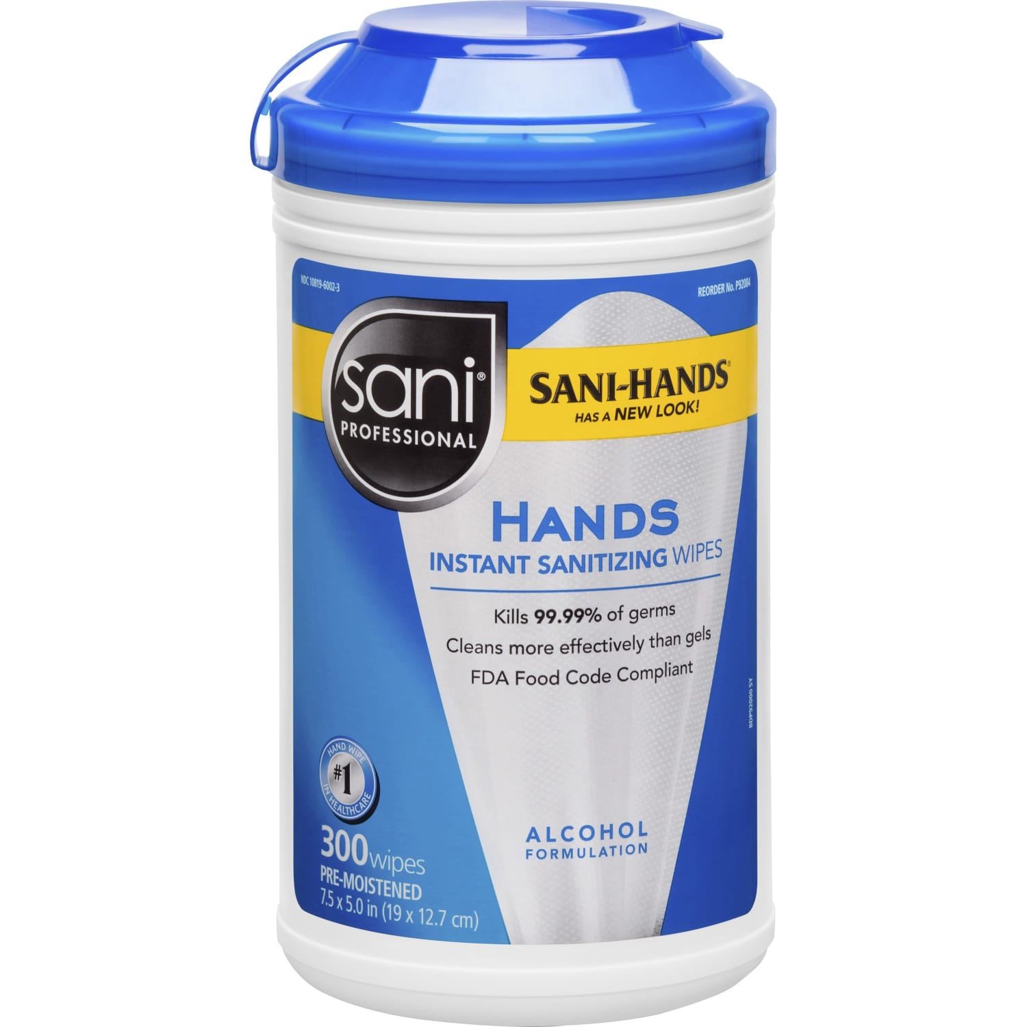 Sani-Professional Sani-Hands II Sanitizing Hand Wipes, 300 Wipes Per Canister, Carton Of 6 Canisters - Image 4