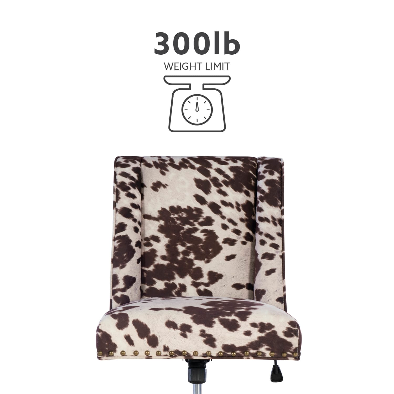 Linon Cooper MidBack Home Office Chair Brown CowWalnut PopularChairscom Linon Cooper Mid Back Home Office Chair Brown CowWalnut PopularChairscom
