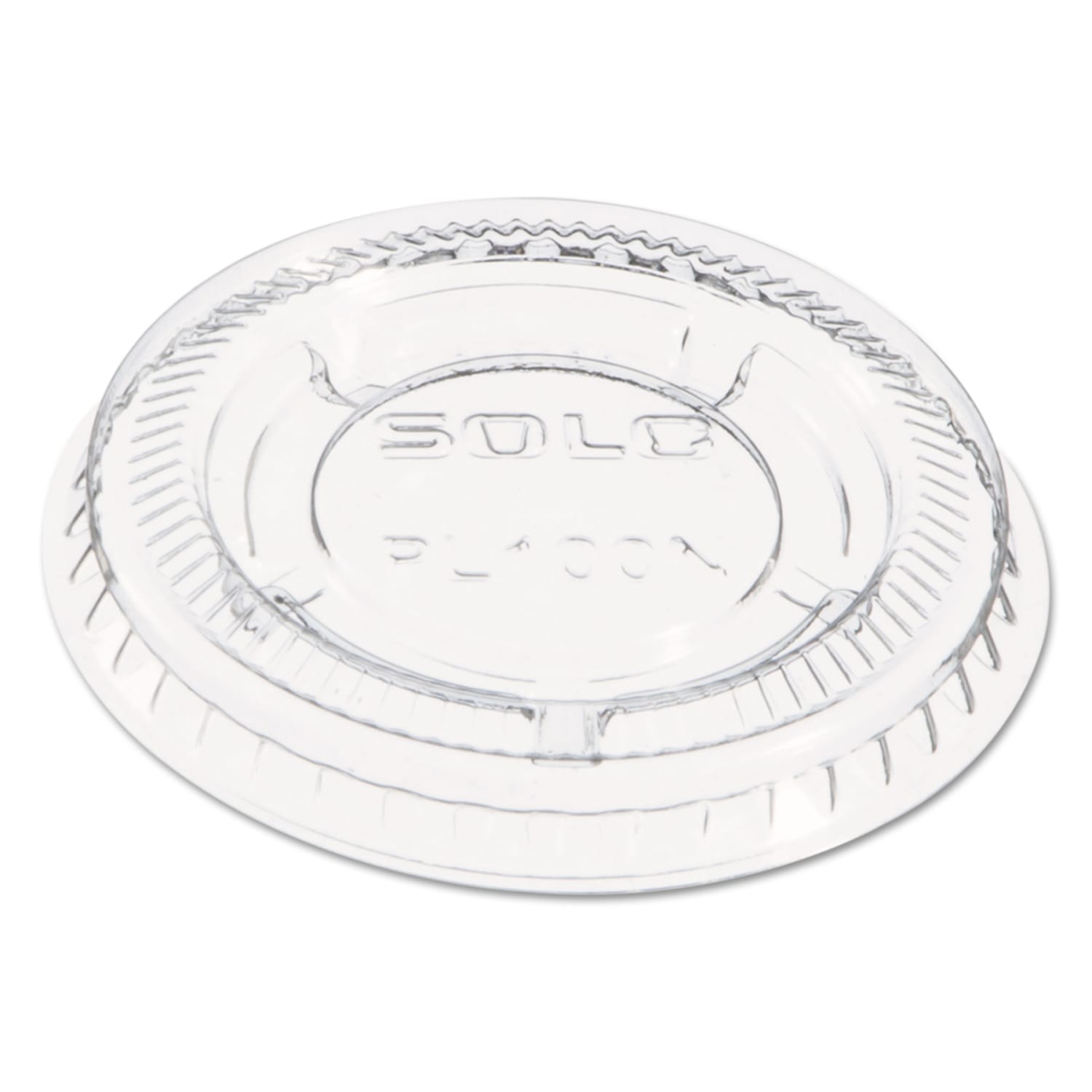 Dart Portion/Souffle Cup Lids, Fits 0.5 oz to 1 oz Portion Cups, Plastic, Clear, 125/Pack, 20 Packs/Carton - Image 3