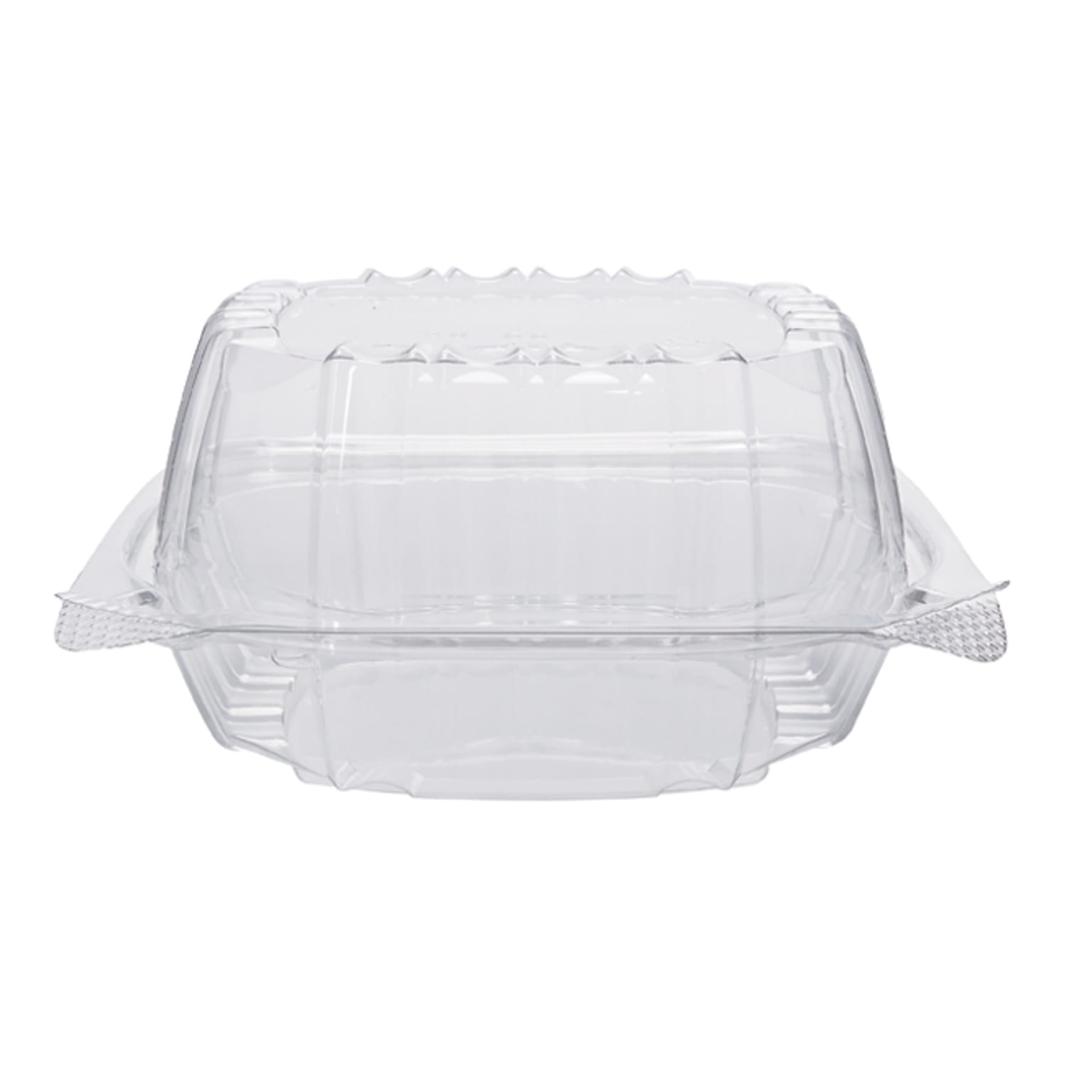 Dart ClearSeal Plastic Hinged Container, 6inH x 5.8inW x 3inD, Clear, Pack Of 125, Carton Of 2 Packs