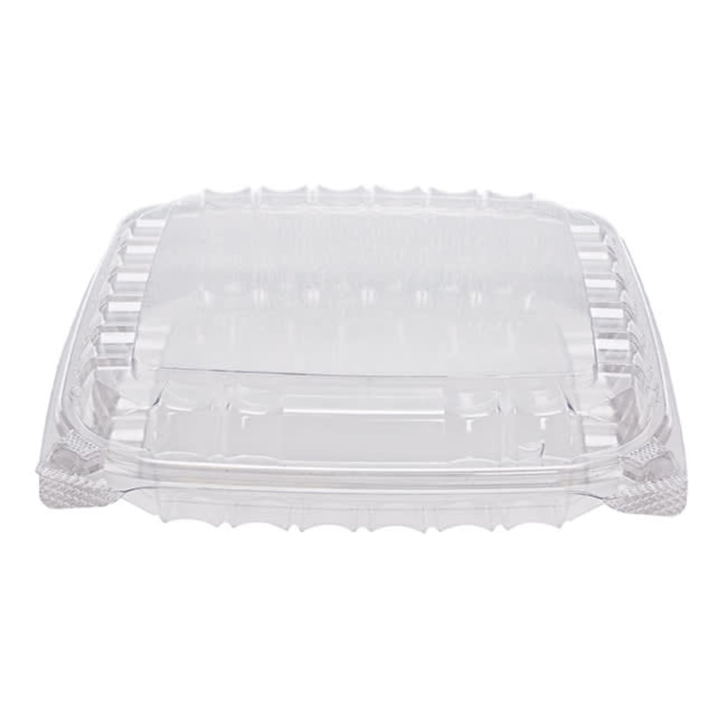 Dart ClearSeal Plastic Hinged Container, 8.3inH x 8.3inW x 3inD, Clear, Pack Of 125, Carton Of 2 Packs