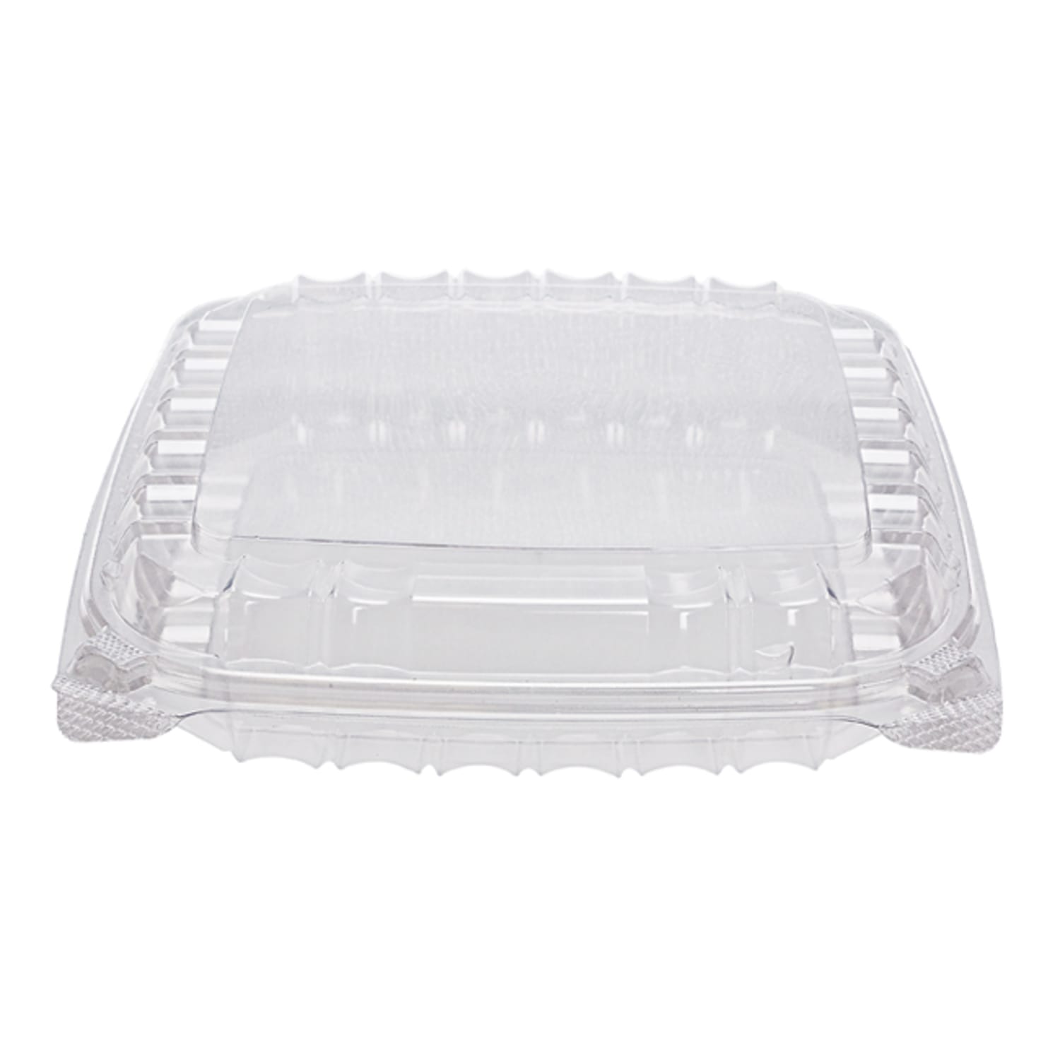 Dart ClearSeal Plastic Hinged Container, 8.3inH x 8.3inW x 2inD, Clear, Pack Of 125, Carton Of 2 Packs