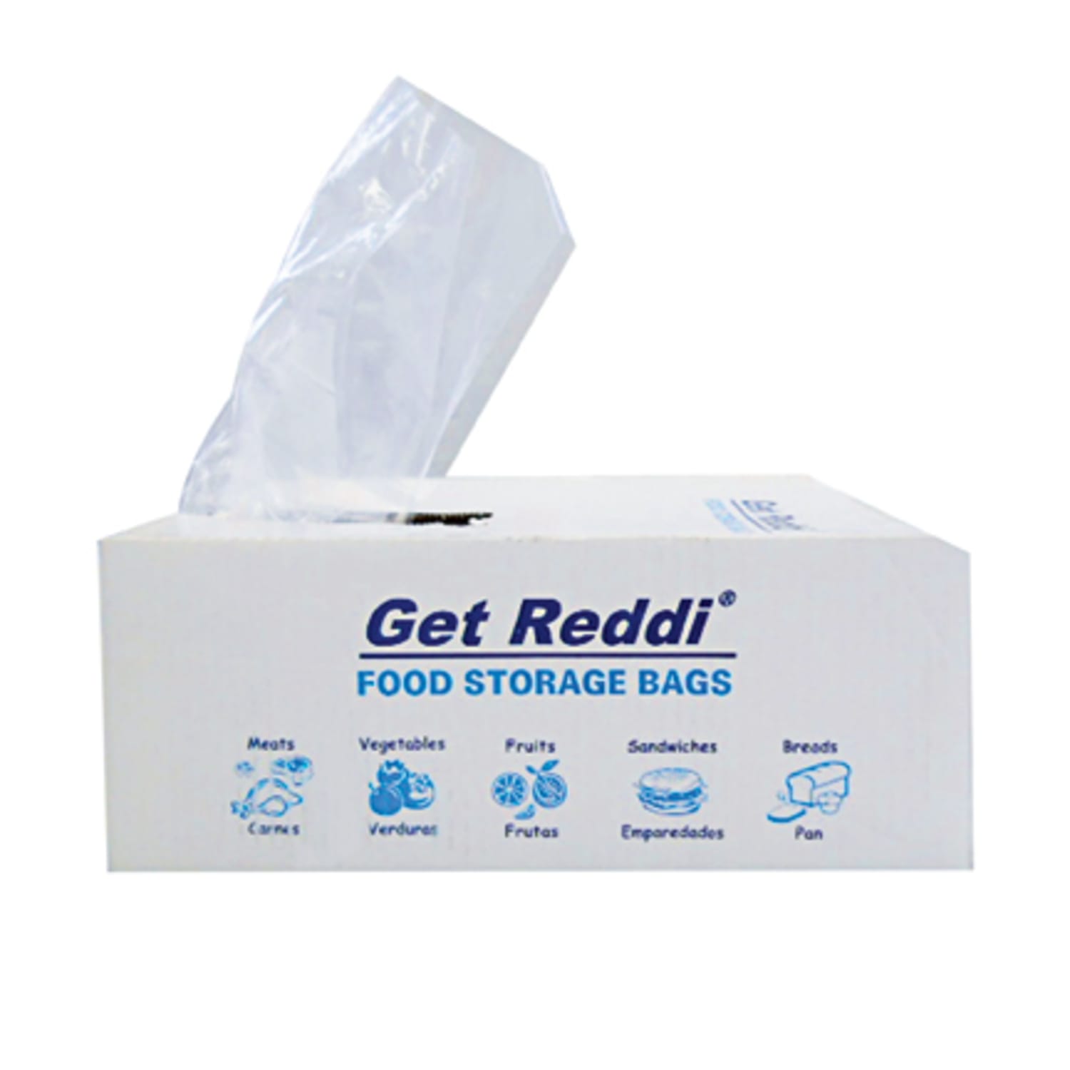 Get Reddi Food and Poly Bag, 8 inches x 4 inches x 18 inches, 8 Quart, 1.20 mL, Clear, 1,000 food bags per Case, Sold by the Case