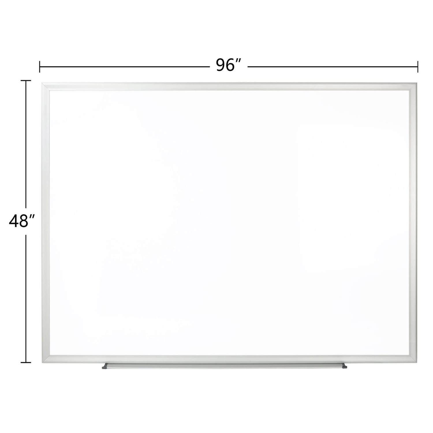 Office Depot Brand Non-Magnetic Melamine Dry-Erase Whiteboard With Marker, 48in x 96in, Aluminum Frame With Silver Finish - Image 3