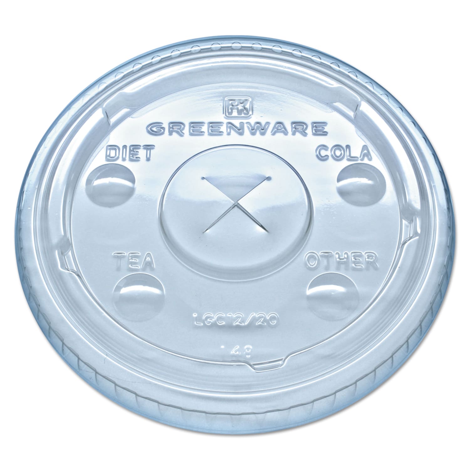 Fabri-Kal Greenware Cold Drink Cup Lids, Fits 9-, 12- And 20-Oz Cups, Clear, Carton Of 1,000 Lids - Image 3