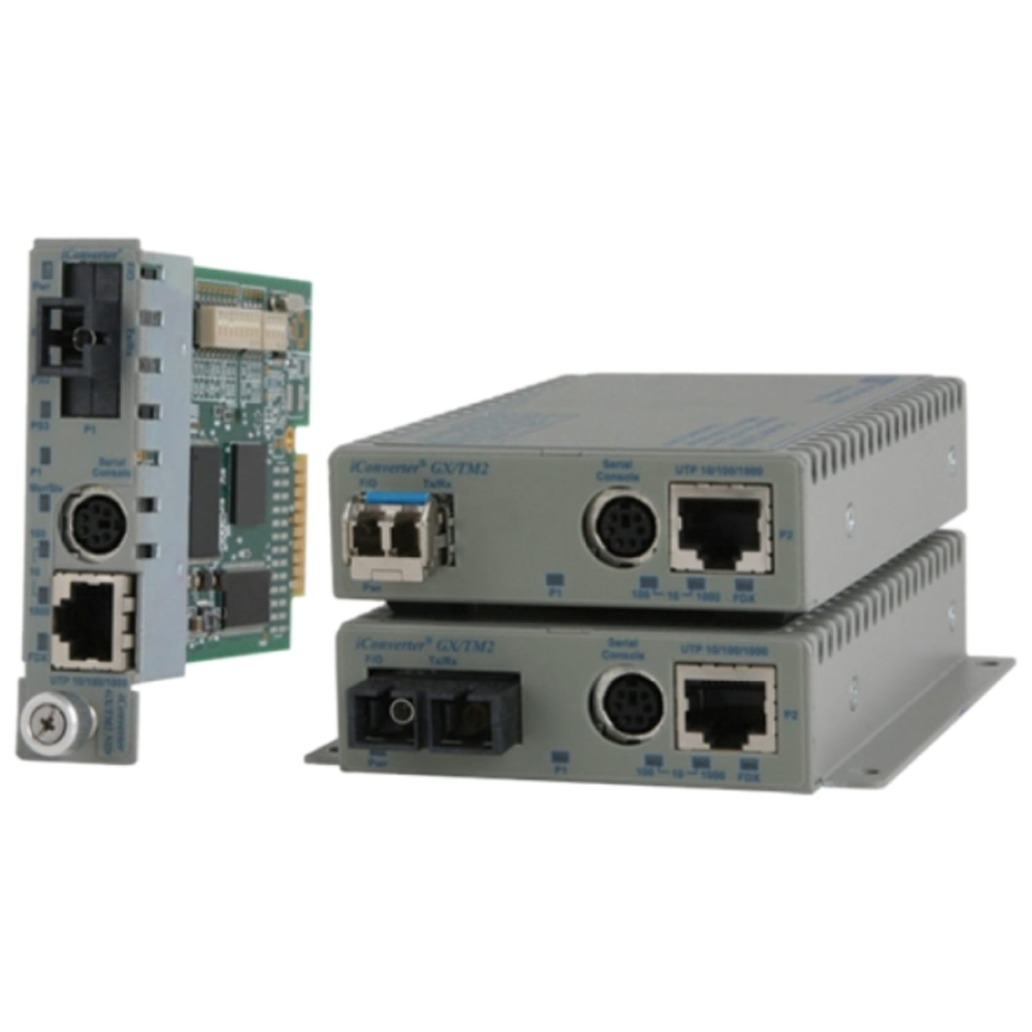 Omnitron Systems iConverter GX/TM2 Media Converter - 1xRJ45  - 10/100/1000Base-T, 1000Base-X - 1x Expansion Slots - 1x SFP Slots - Desktop - 8939N0C - Image 3