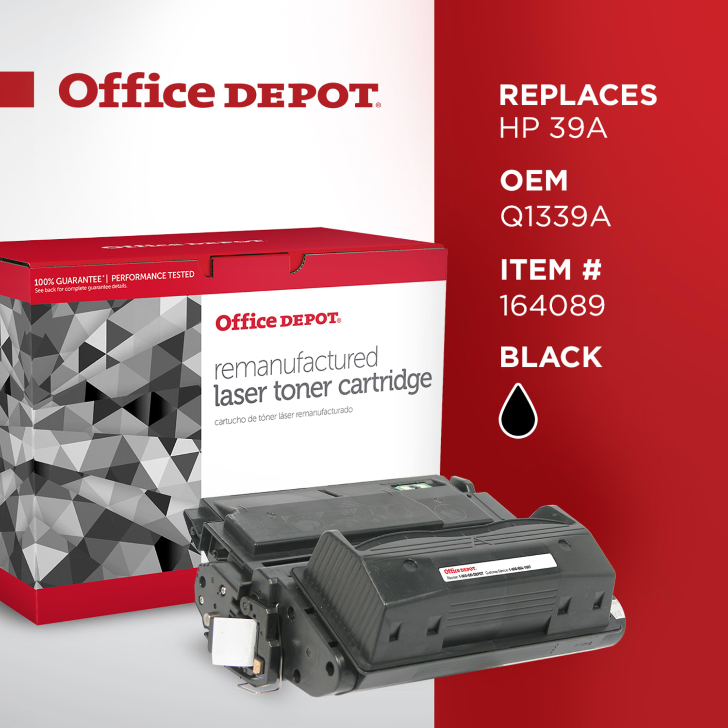 Office Depot Remanufactured Black Toner Cartridge Replacement For HP 39A - Image 6