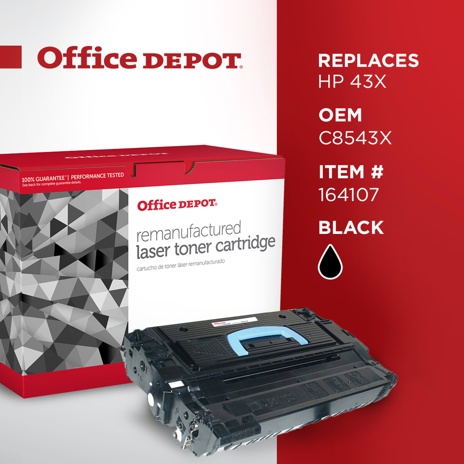 Office Depot Remanufactured Black High Yield Toner Cartridge Replacement For HP 43X - Image 6