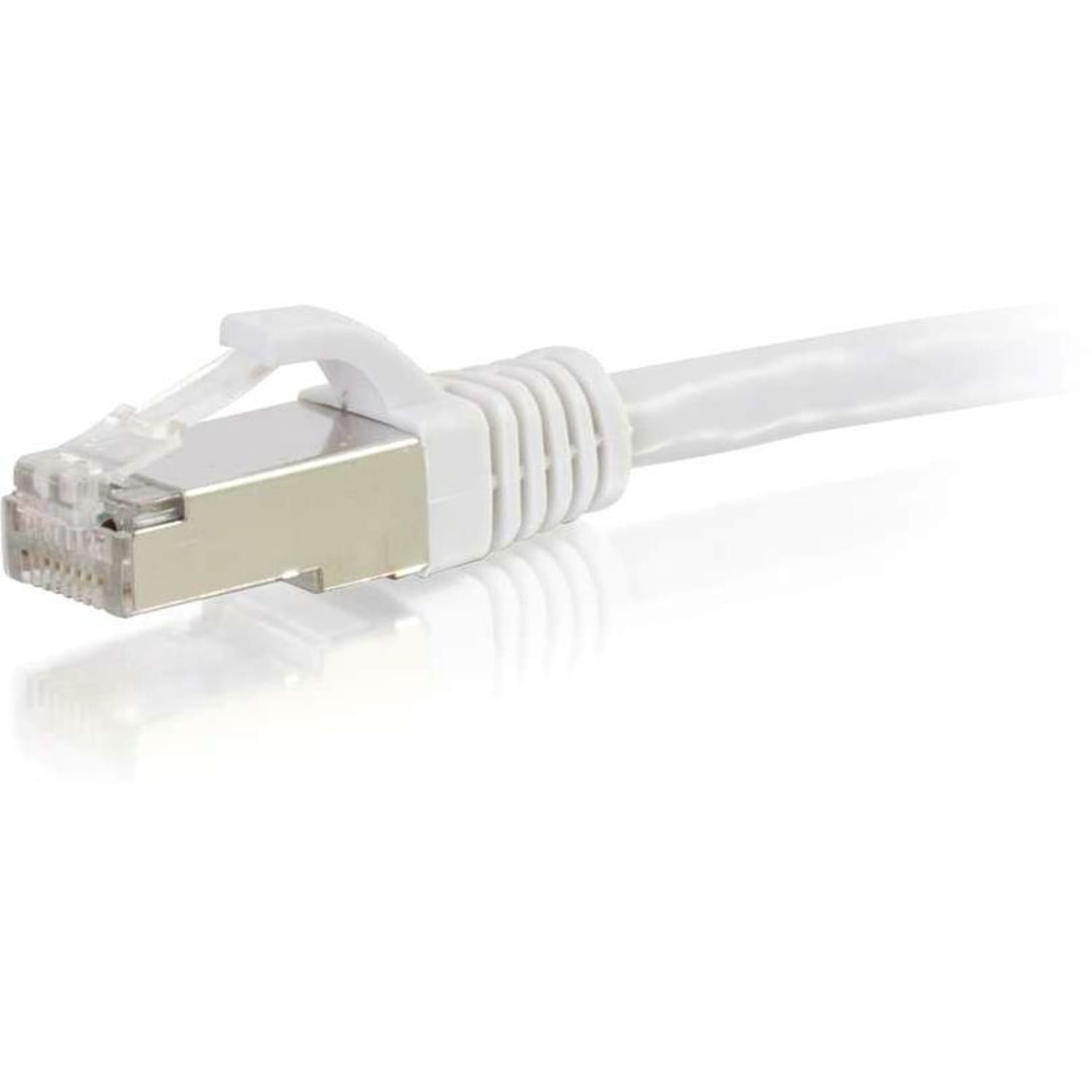 C2G-12ft Cat6 Snagless Shielded (STP) Network Patch Cable - White - Category 6 for Network Device - RJ-45 Male - RJ-45 Male - Shielded - 12ft - White - Image 3