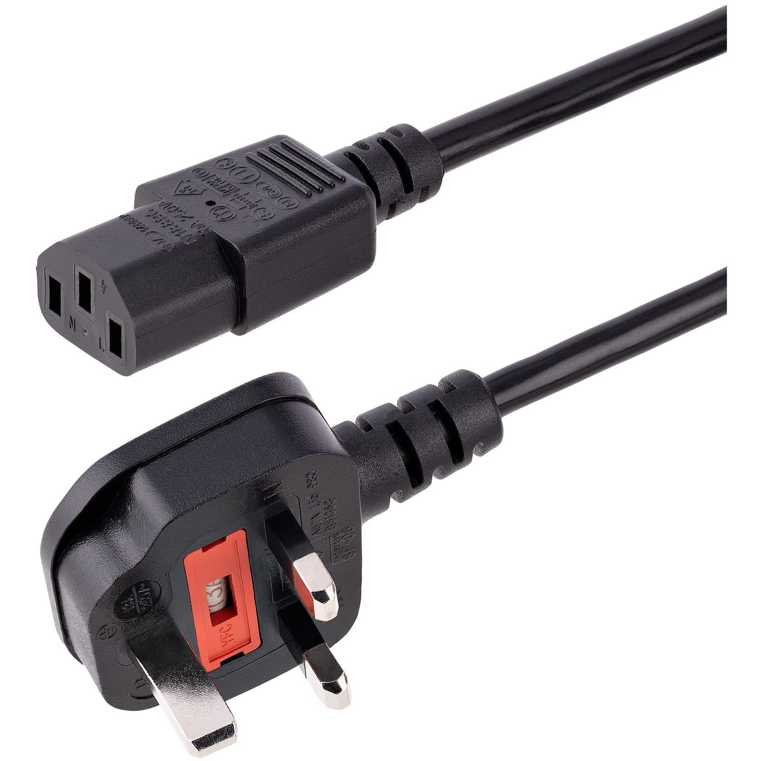 StarTech.com 6 ft Standard UK Computer Power Cord - Power cable - IEC 320 EN 60320 C13 (F) - BS 1363 (M) - Image 6