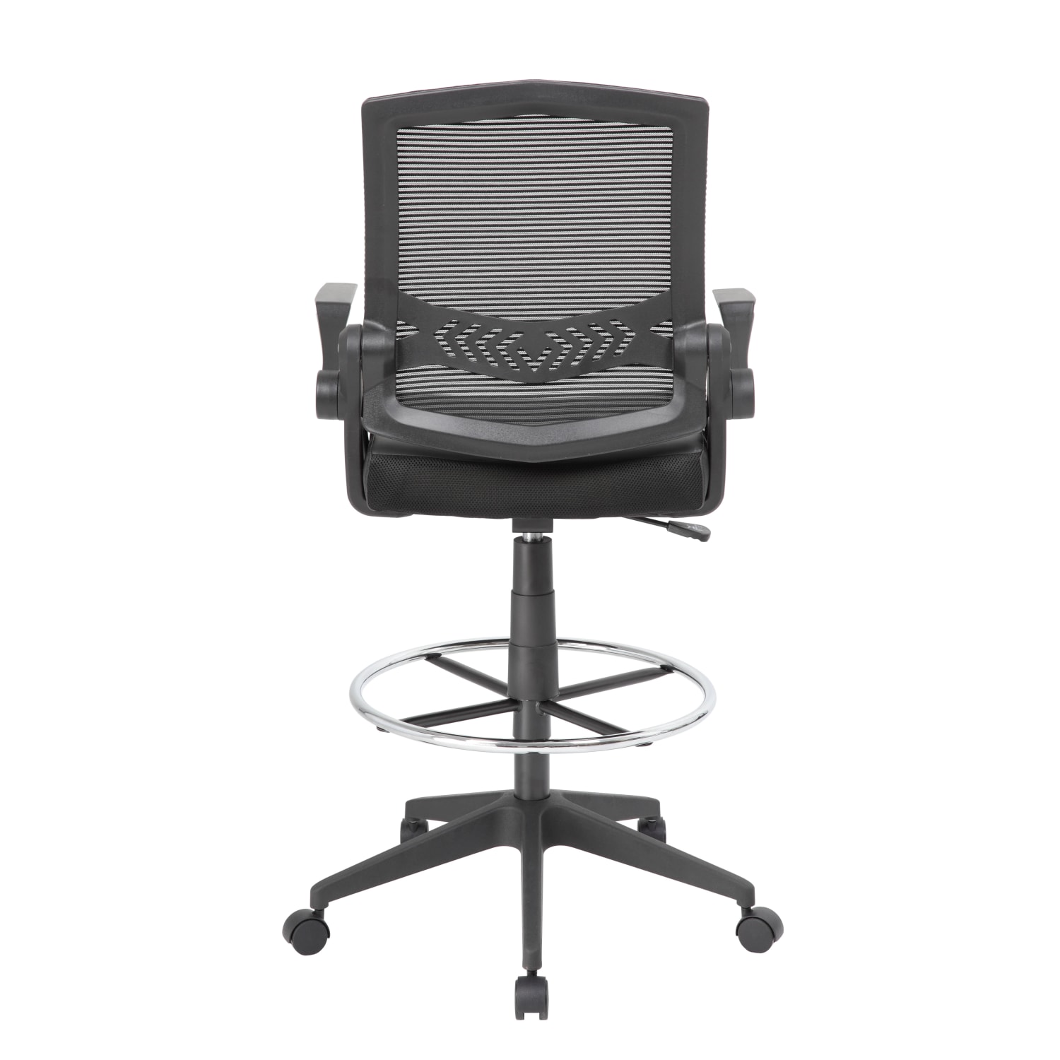 Boss Office Products Flip Arm Drafting Stool With Mesh Back, Black - Image 7