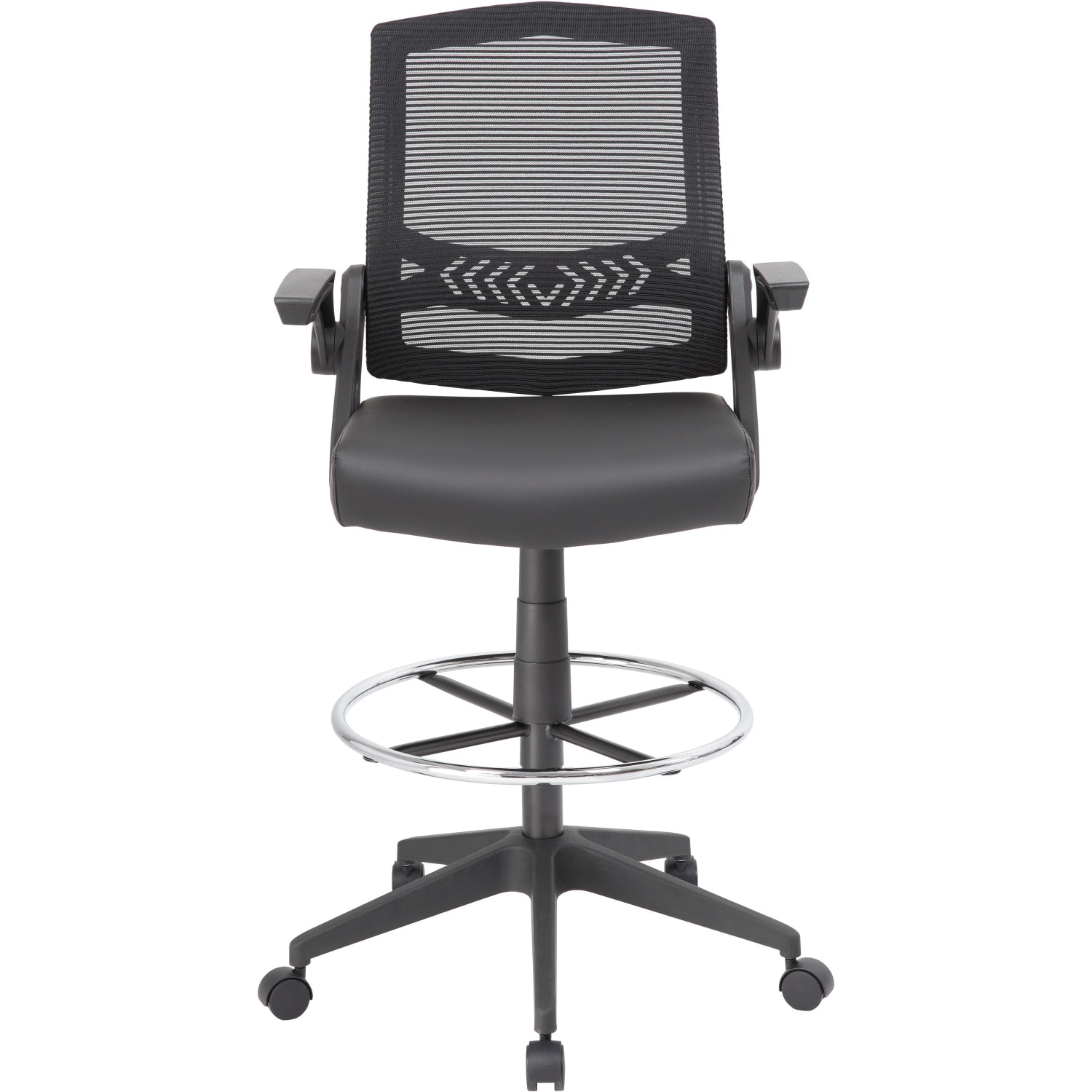 Boss Office Products Flip Arm Drafting Stool With Mesh Back, Black - Image 10