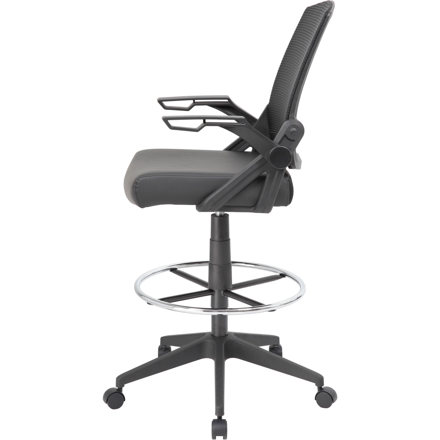 Boss Office Products Flip Arm Drafting Stool With Mesh Back, Black - Image 12