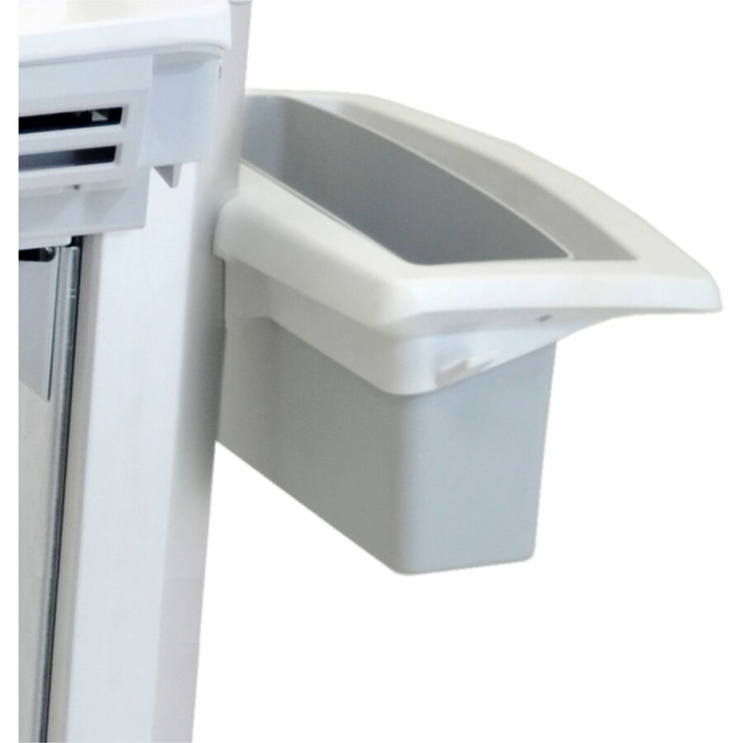 Ergotron StyleView Laptop Cart - 18 lb Capacity - 4 Casters - Aluminum, Plastic, Zinc Plated Steel - 18.30in Width x 50.50in Height - White, Gray, Polished Aluminum - 17.3in Screen Supported - Image 4