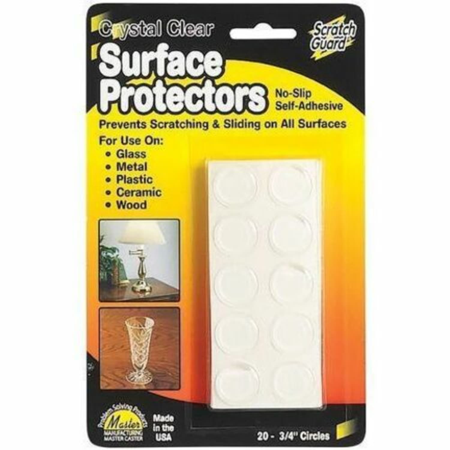 Master Caster Scratch Guard Surface Protectors, 3/4in Diameter Circles, Clear, Pack Of 20 - Image 3