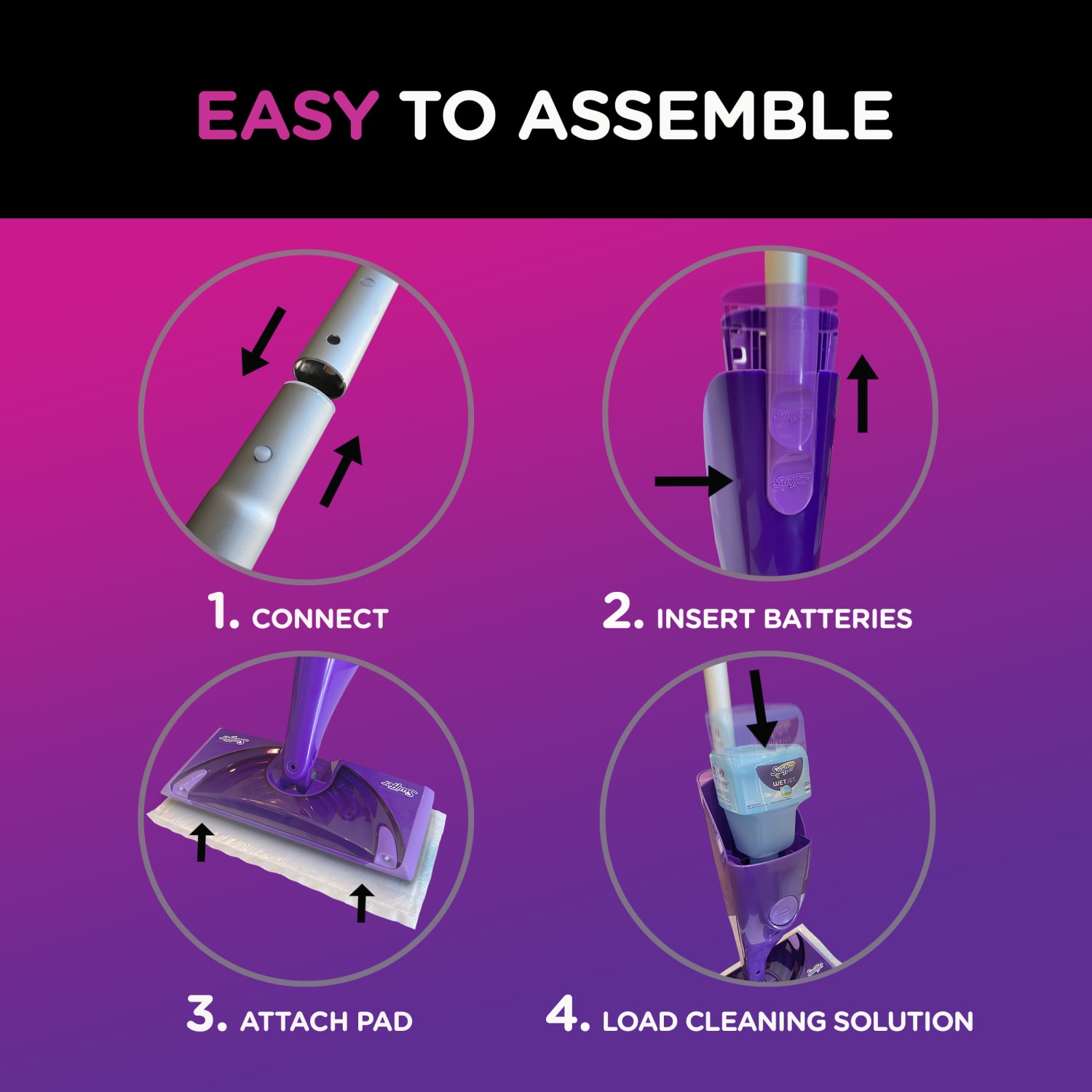 Swiffer WetJet Starter Kit, Purple/Silver - Image 6