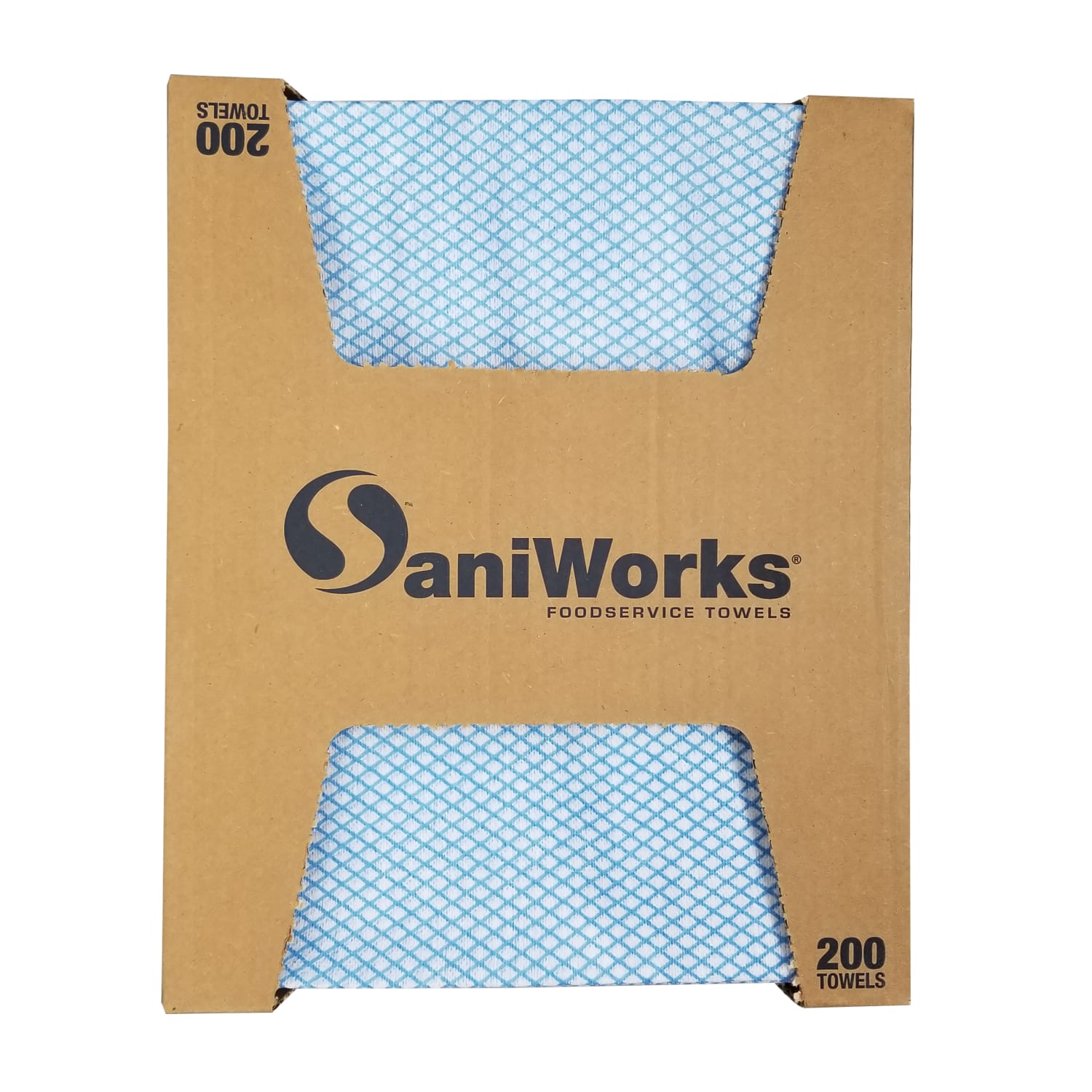 Hospeco SaniWorks Choice Counter Towels, 12in x 21in, Blue/White, Pack Of 200 Towels - Image 4