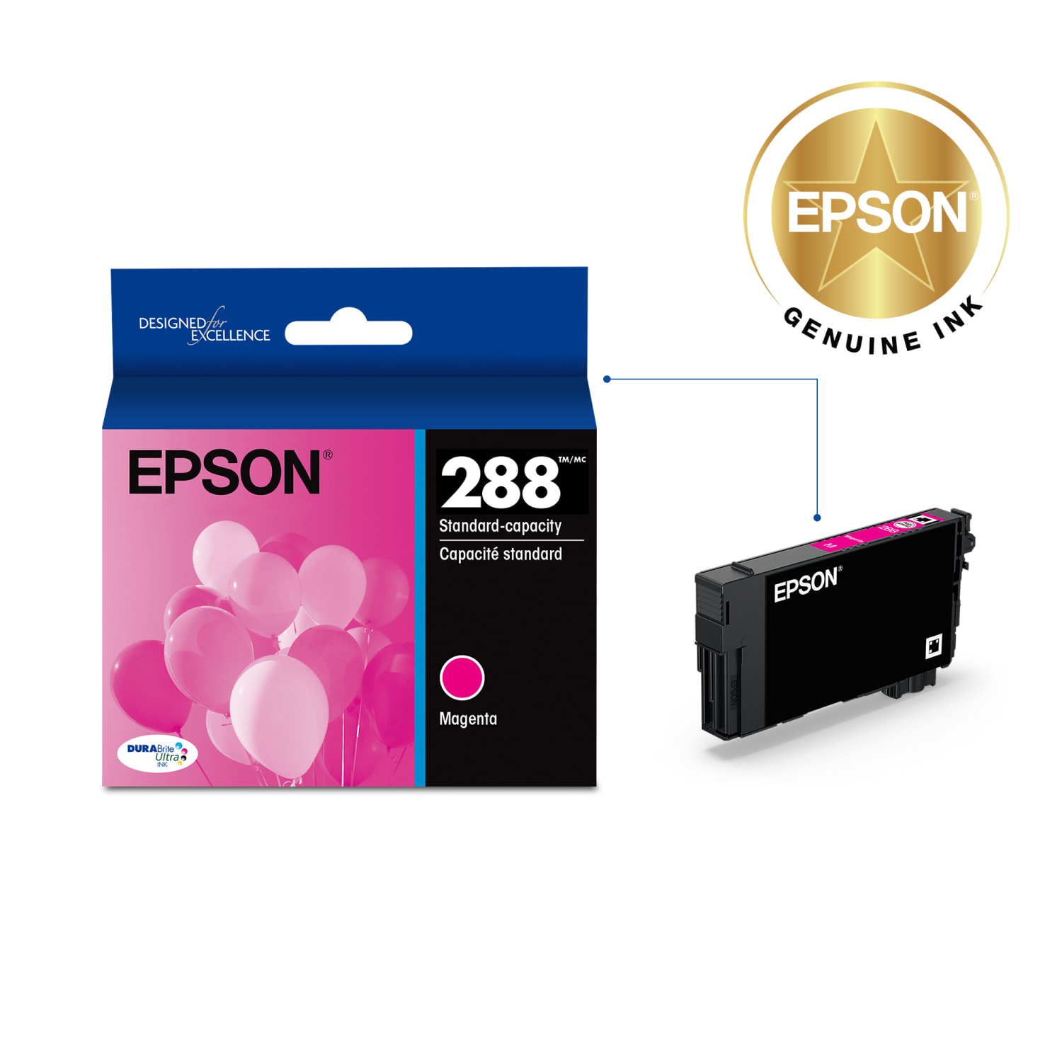 Epson 288 DuraBrite Ultra Magenta Ink Cartridge T288320-S - Image 3