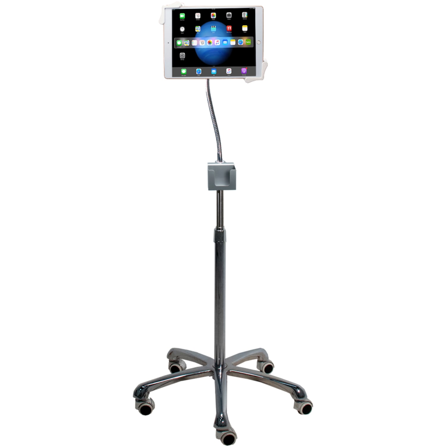 CTA Digital Heavy-Duty Gooseneck Floor Stand Stand For Tablet Aluminum Screen Size: 7in-13in Floor Standing - Image 6
