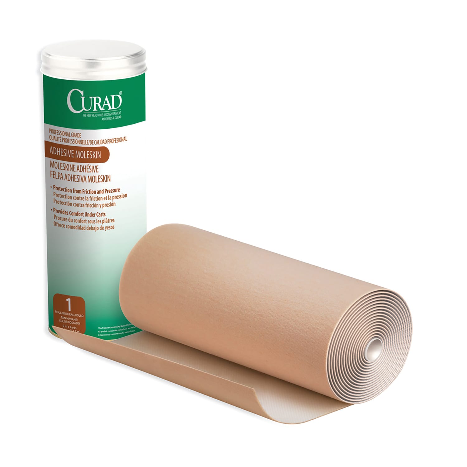 CURAD Moleskin Rolls, 9in x 4 Yd., Tan, Pack Of 12 - Image 3