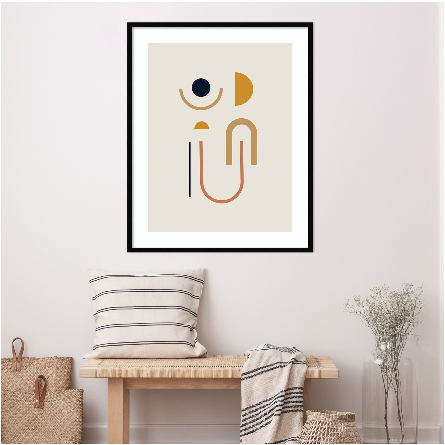 Amanti Art Sunrise Golden Geometric by The Creative Bunch Studio Wood Framed Wall Art Print, 33inW x 41inH, Black - Image 3