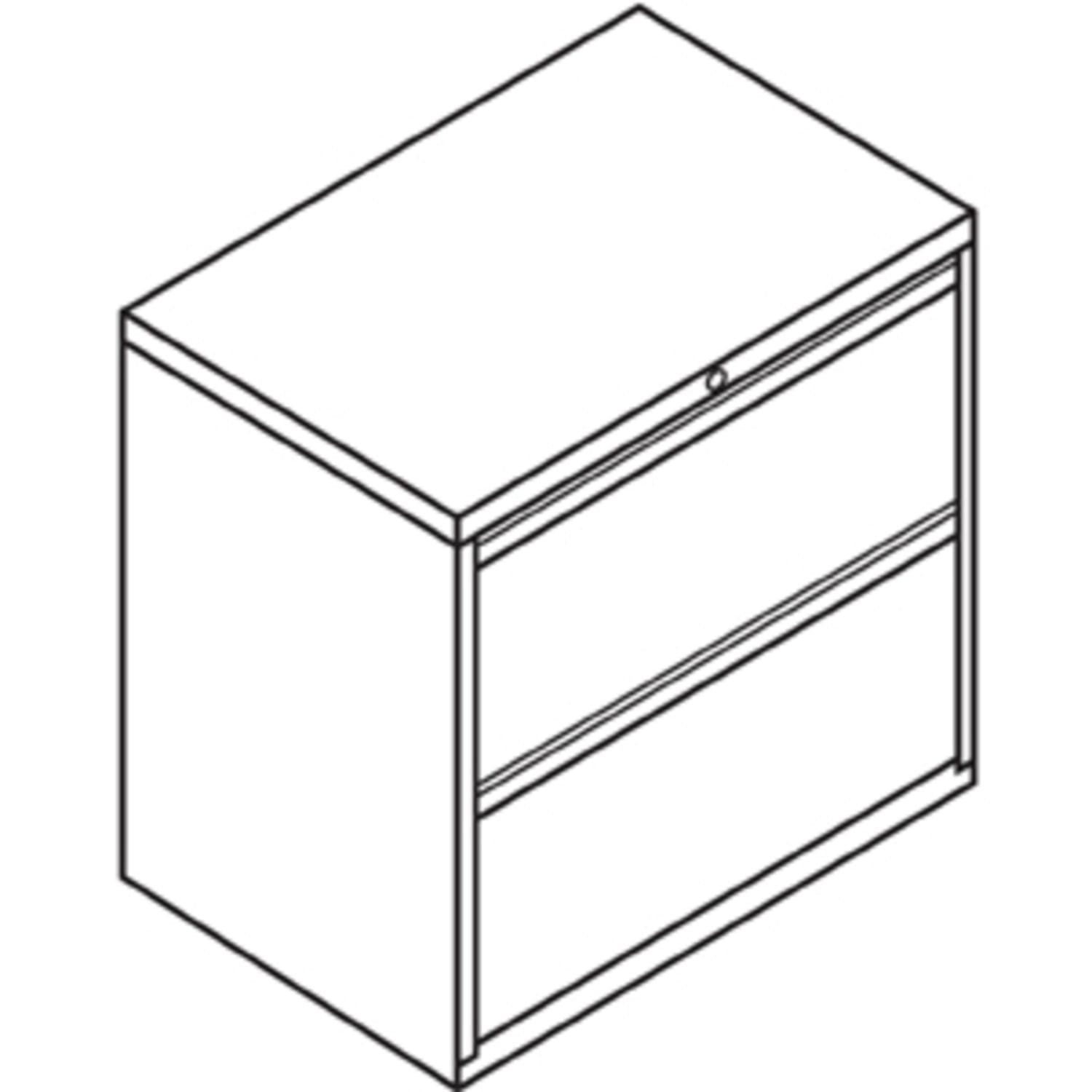 HON 800 36inW x 19-1/4inD Lateral 2-Drawer File Cabinet With Lock, Charcoal - Image 4