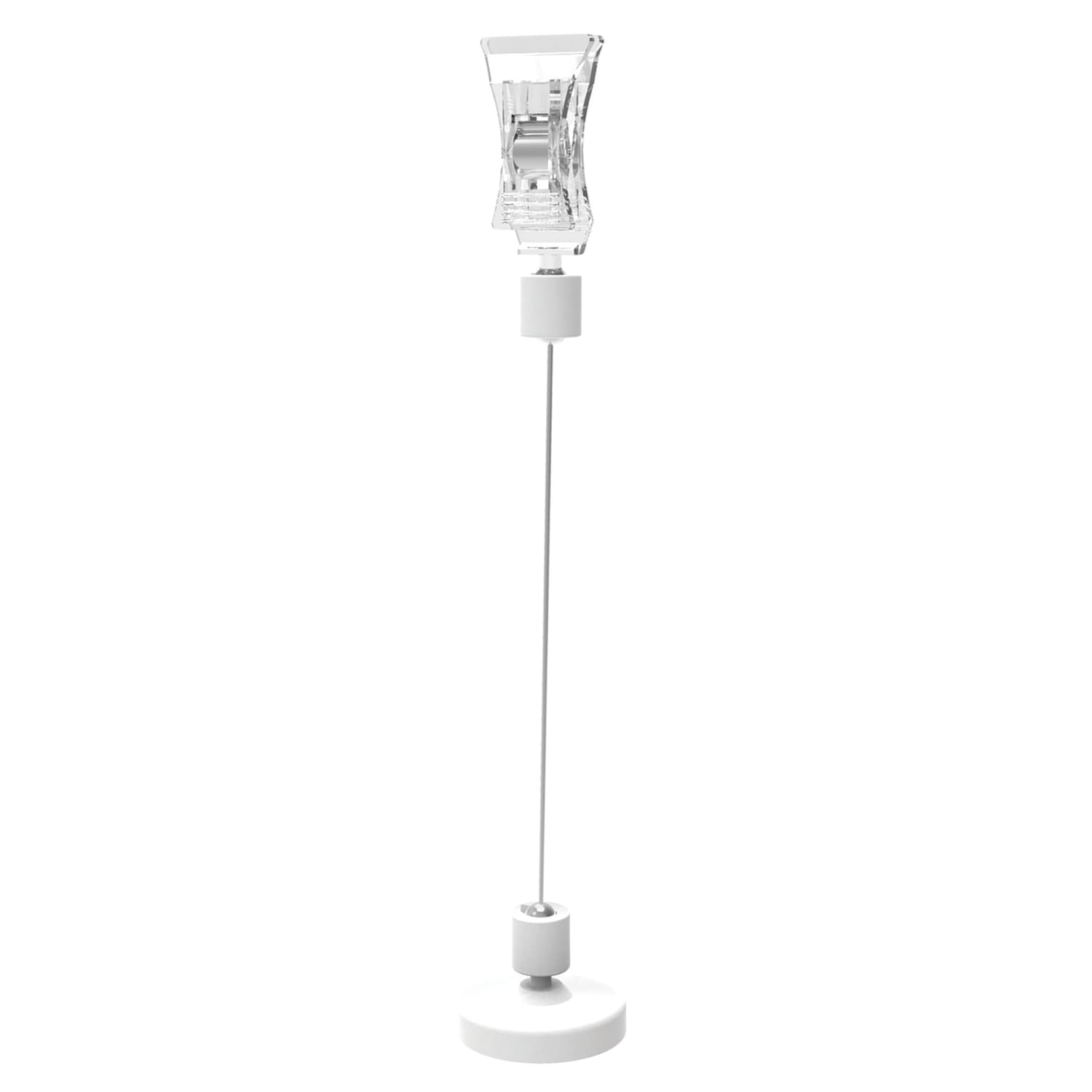 Deflecto VersaGrip Sign Holder With Magnetic Base, 7inH x 1 1/4inW x 1 1/4inD, Clear/Silver/White, Pack Of 5 - Image 3
