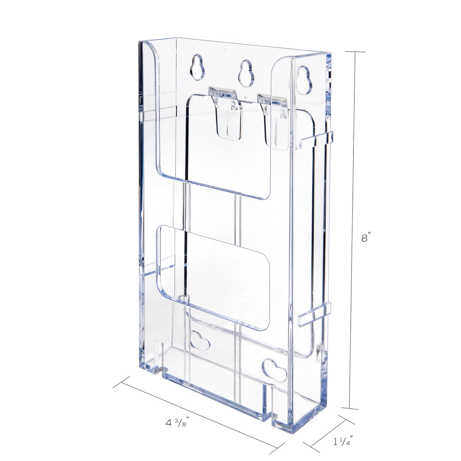 Deflecto Lit Loc Interlocking Leaflet Literature Display, 8inH x 4 3/8inW x 1 1/4inD, Clear - Image 6