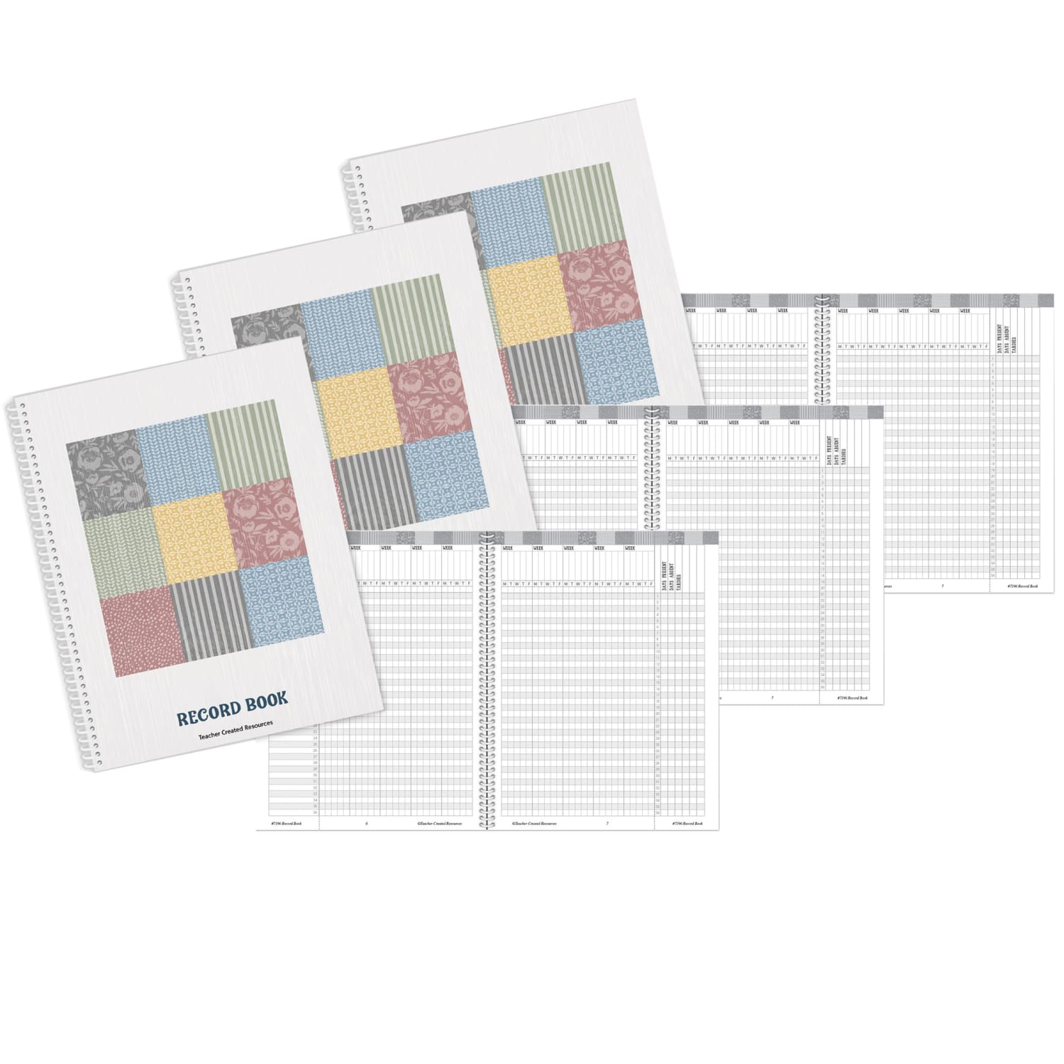 Teacher Created Resources Record Books, Classroom Cottage, 8-1/2in x 11in, Bundle Of 3 Books