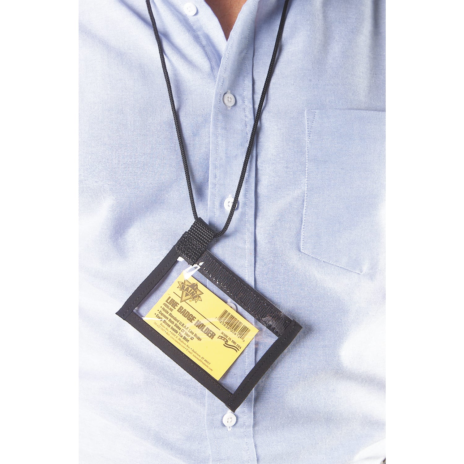 Line Badge Holder, 5in x 3 1/4in, Black - Image 3