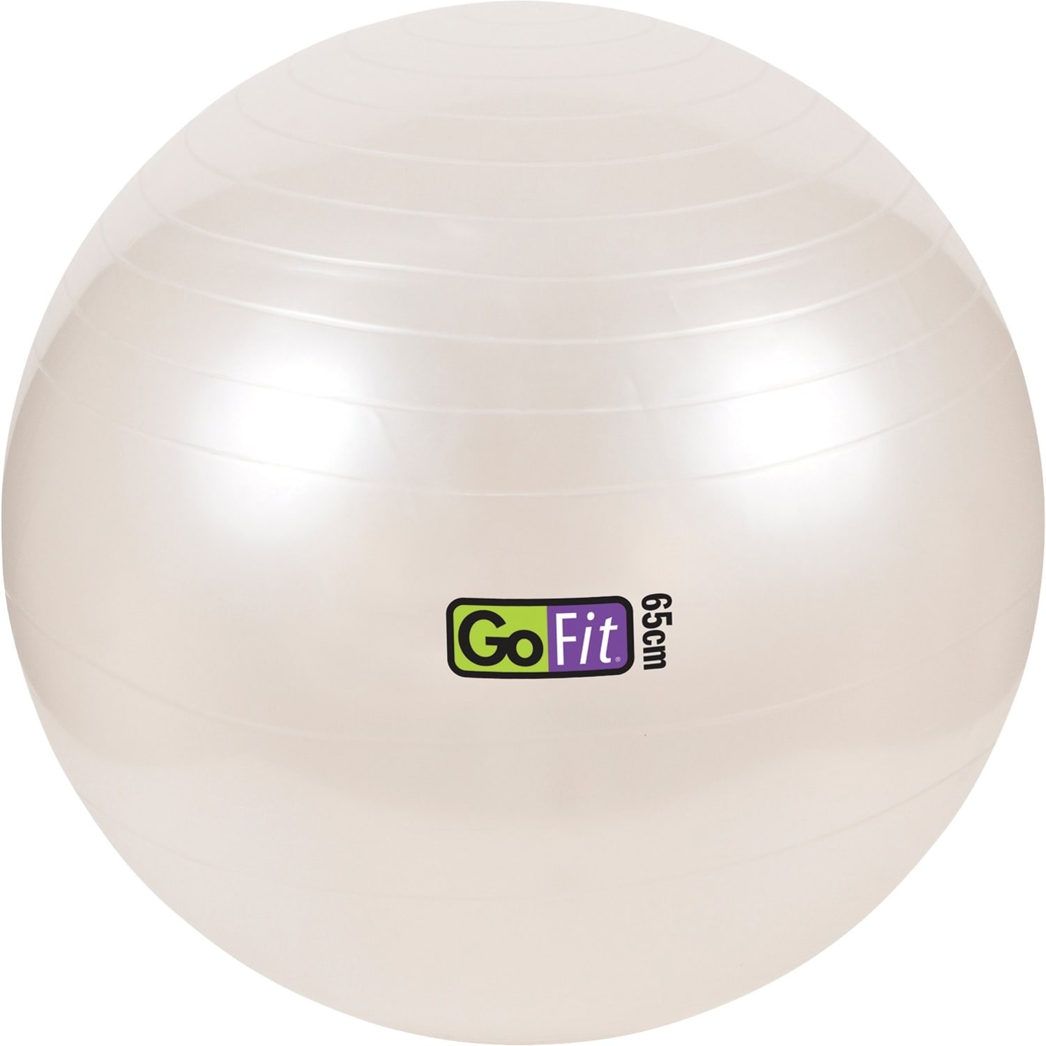 GoFit Exercise Ball With Pump, 65 cm, White - Image 4