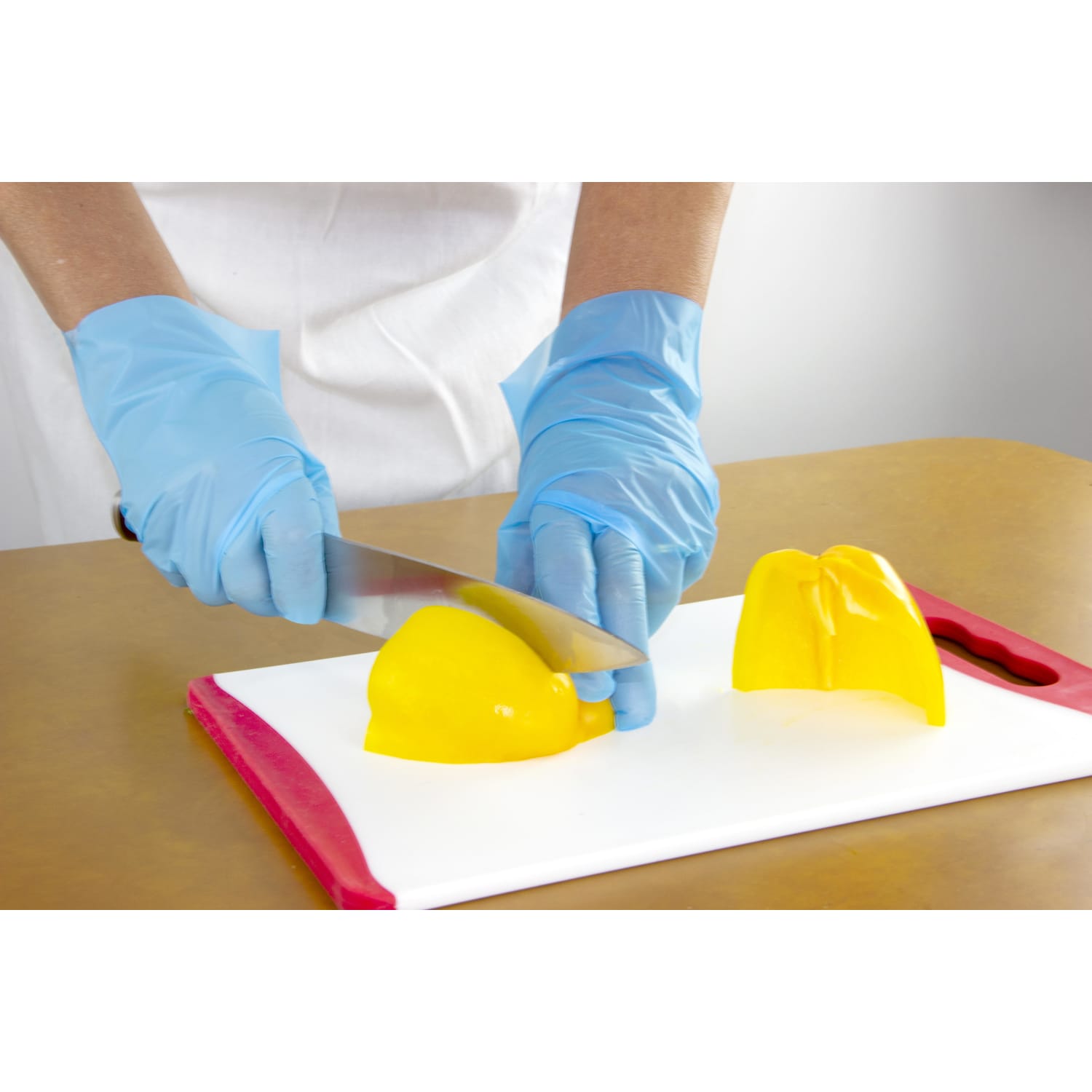 Hospeco ProWorks Stretch Polyethylene Gloves, Large, Blue, 200 Gloves Per Pack, 10 Packs Per Case - Image 3
