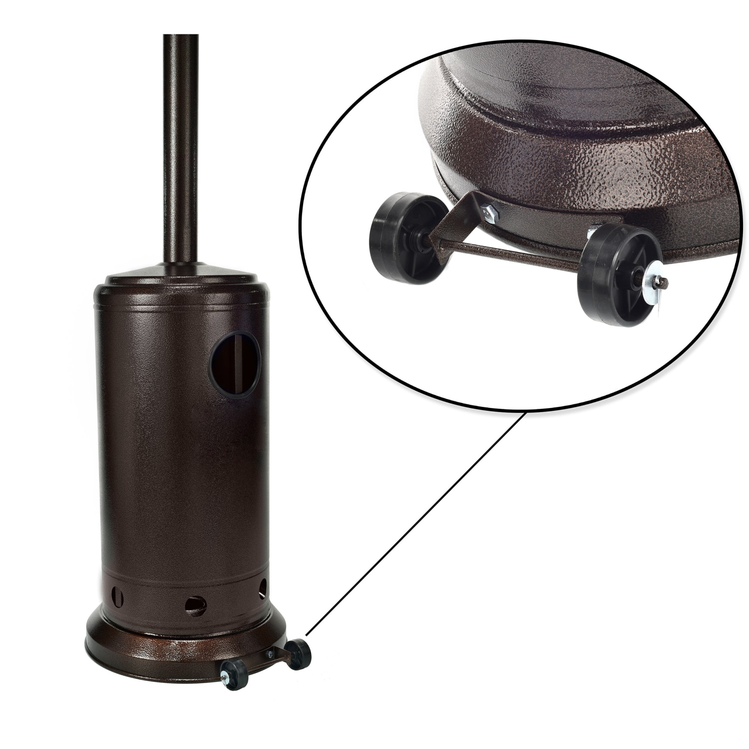 Alpine Portable Propane Outdoor Patio Heater, 88inH x 33inW x 18inD, Bronze - Image 3