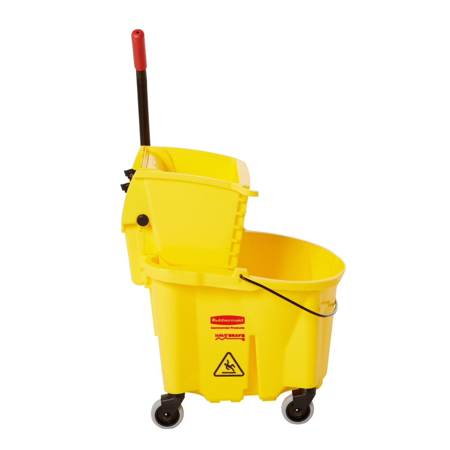 Rubbermaid WaveBrake Side Press Combo Bucket, 26 Quart, Yellow - Image 4