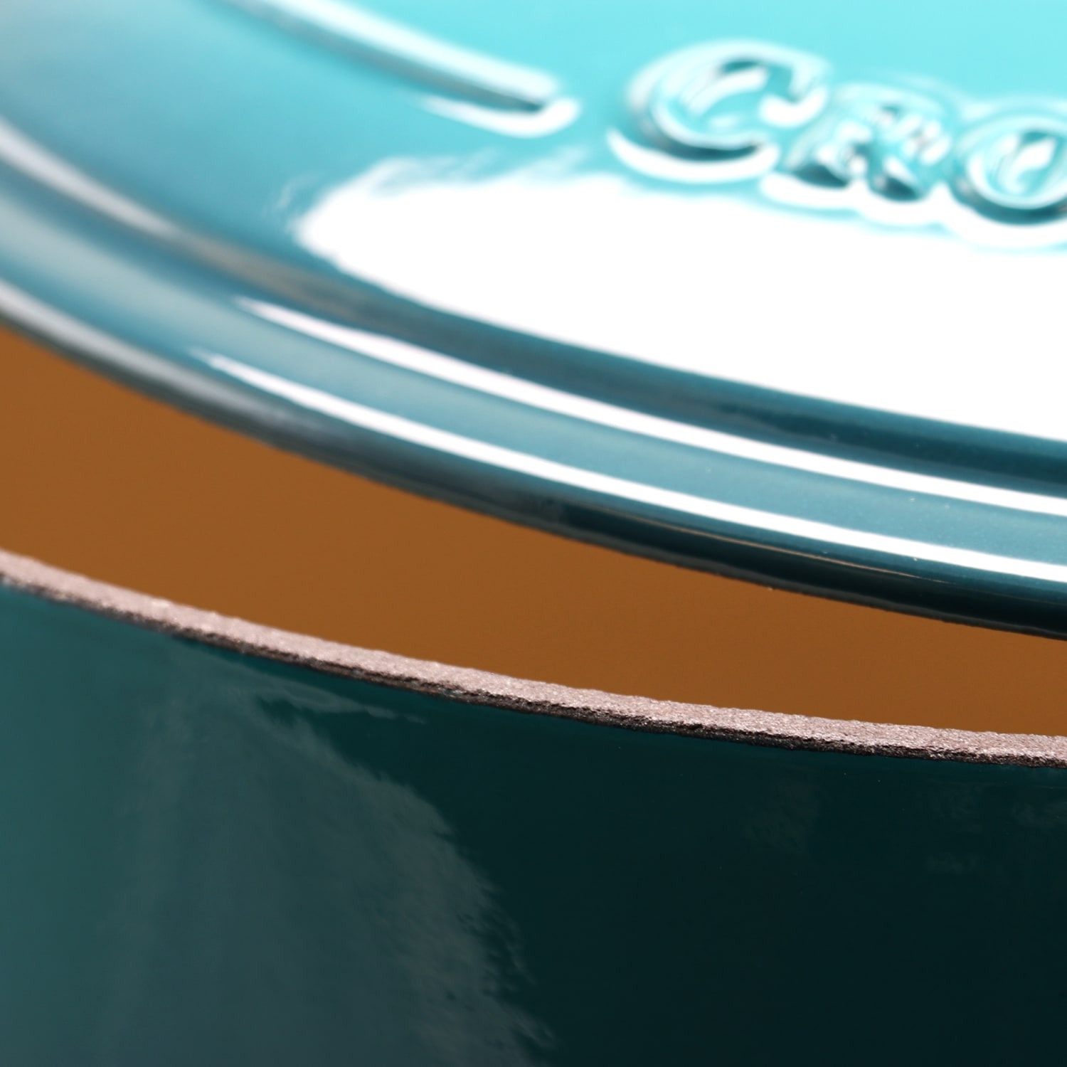 Crock-Pot Artisan 7-Quart Enameled Cast Iron Dutch Oven, Teal Ombre - Image 3