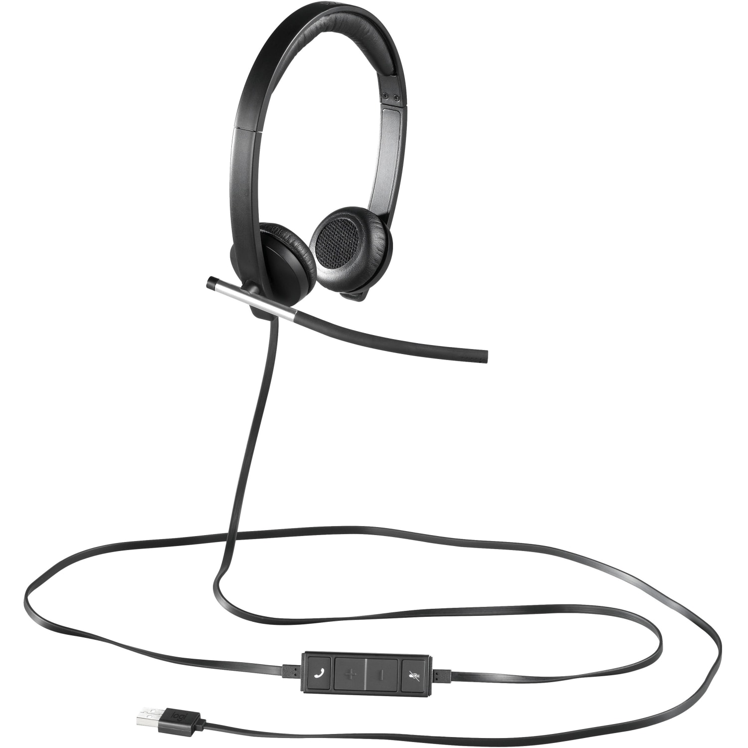 Logitech USB Headset Stereo H650e - Stereo - USB - Wired - 50 Hz to 10 kHz - Over-the-head - Binaural - 981000518 - Image 3