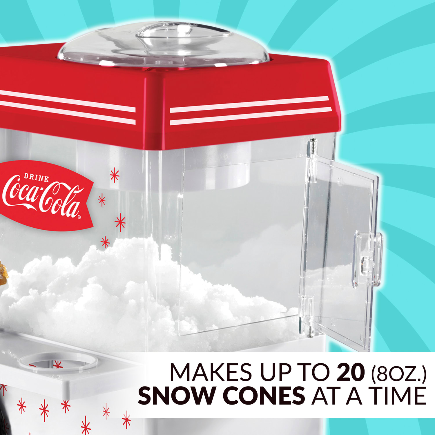 Nostalgia Electrics Coca-Cola Snow Cone Maker, Red - Image 4