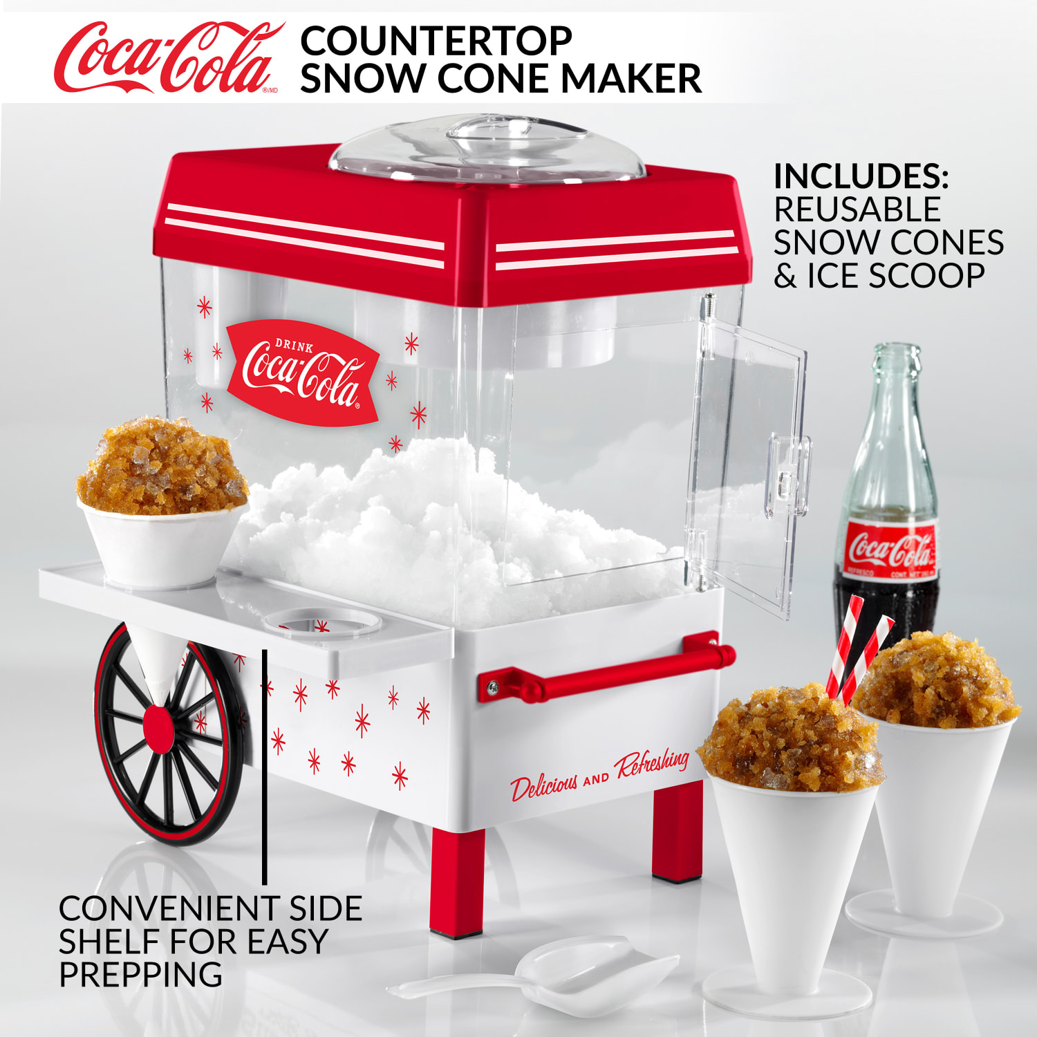 Nostalgia Electrics Coca-Cola Snow Cone Maker, Red - Image 6
