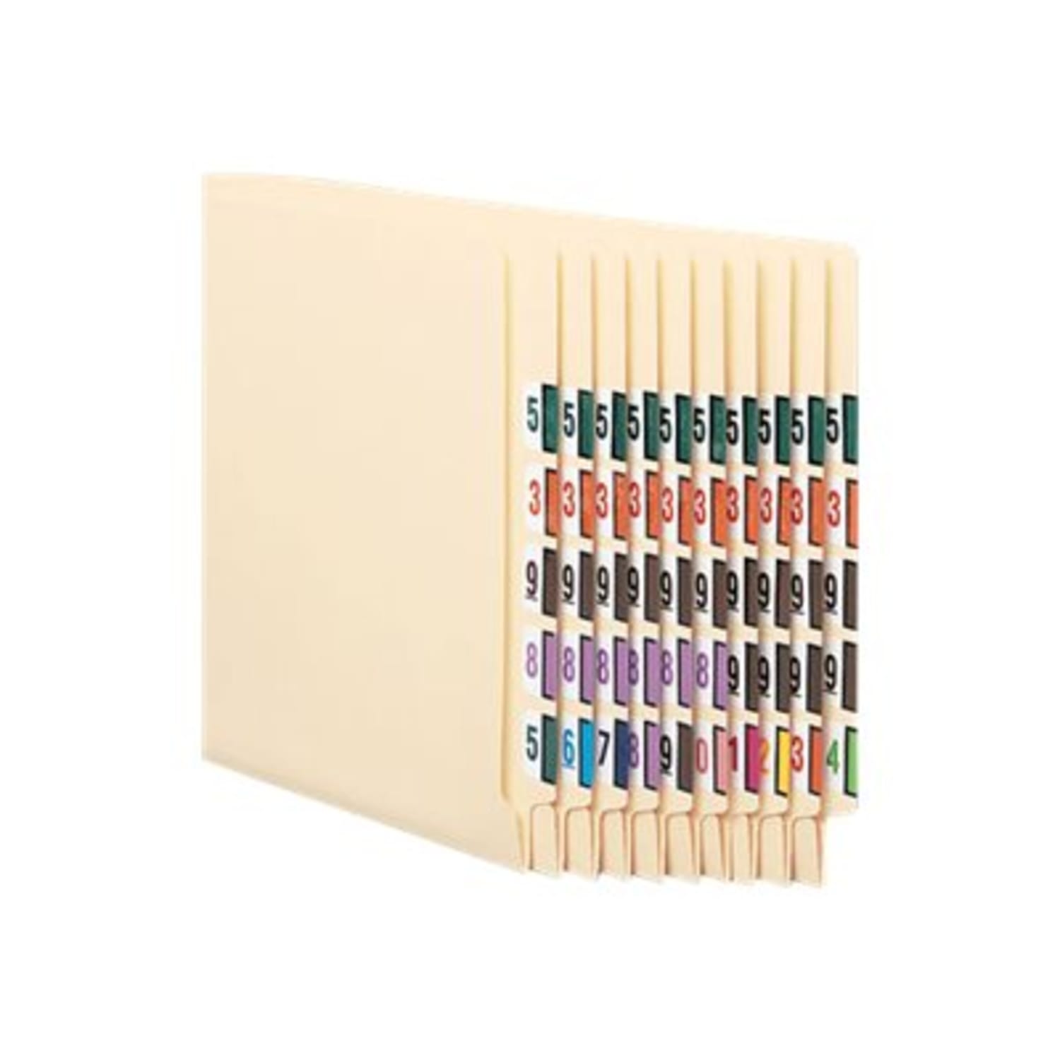 Smead BCCRN Bar-Style Tab Permanent End-Tab Numerical Label Kit, BCCRN-A, Box Of 5,000 Labels - Image 3