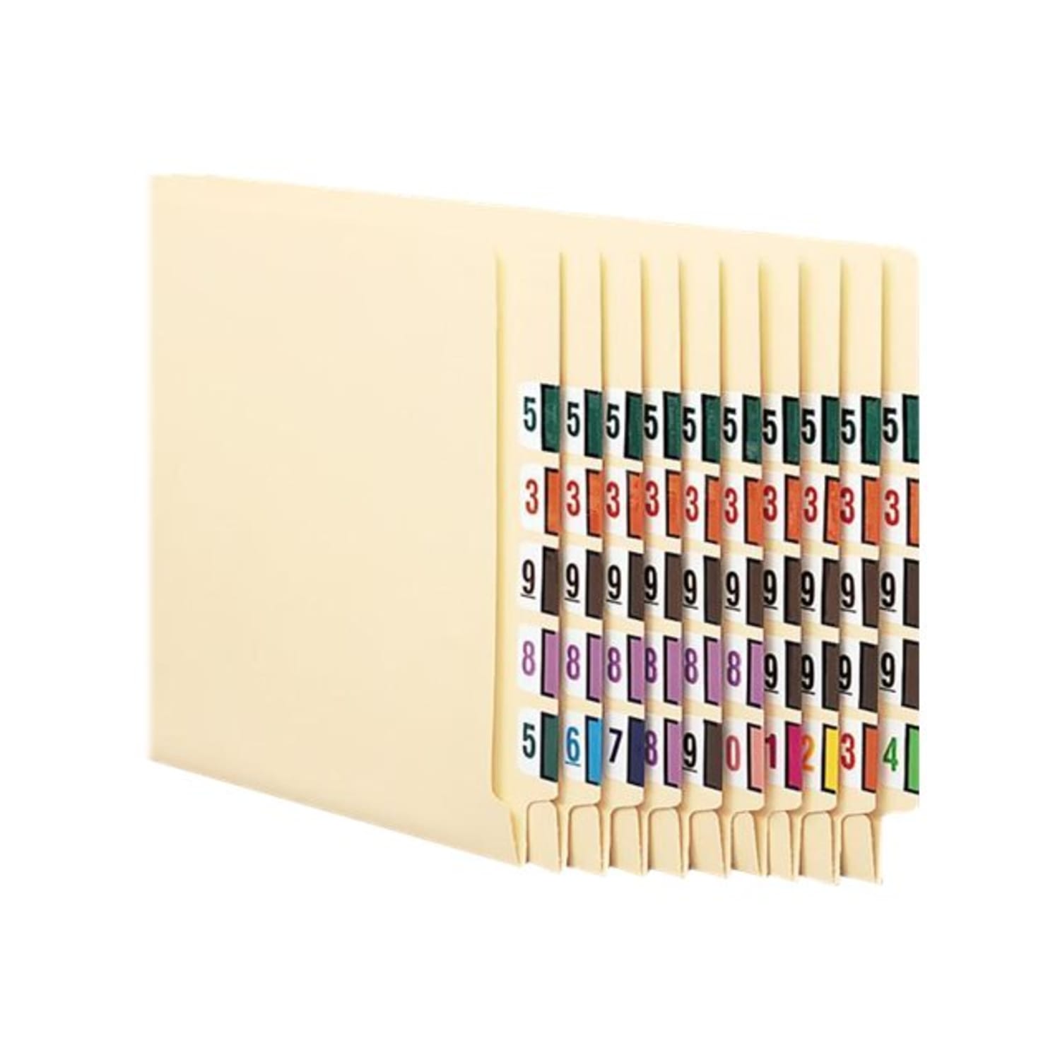 Smead BCCRN Bar-Style Tab Permanent End-Tab Numerical Label Kit, BCCRN-A, Box Of 5,000 Labels - Image 4
