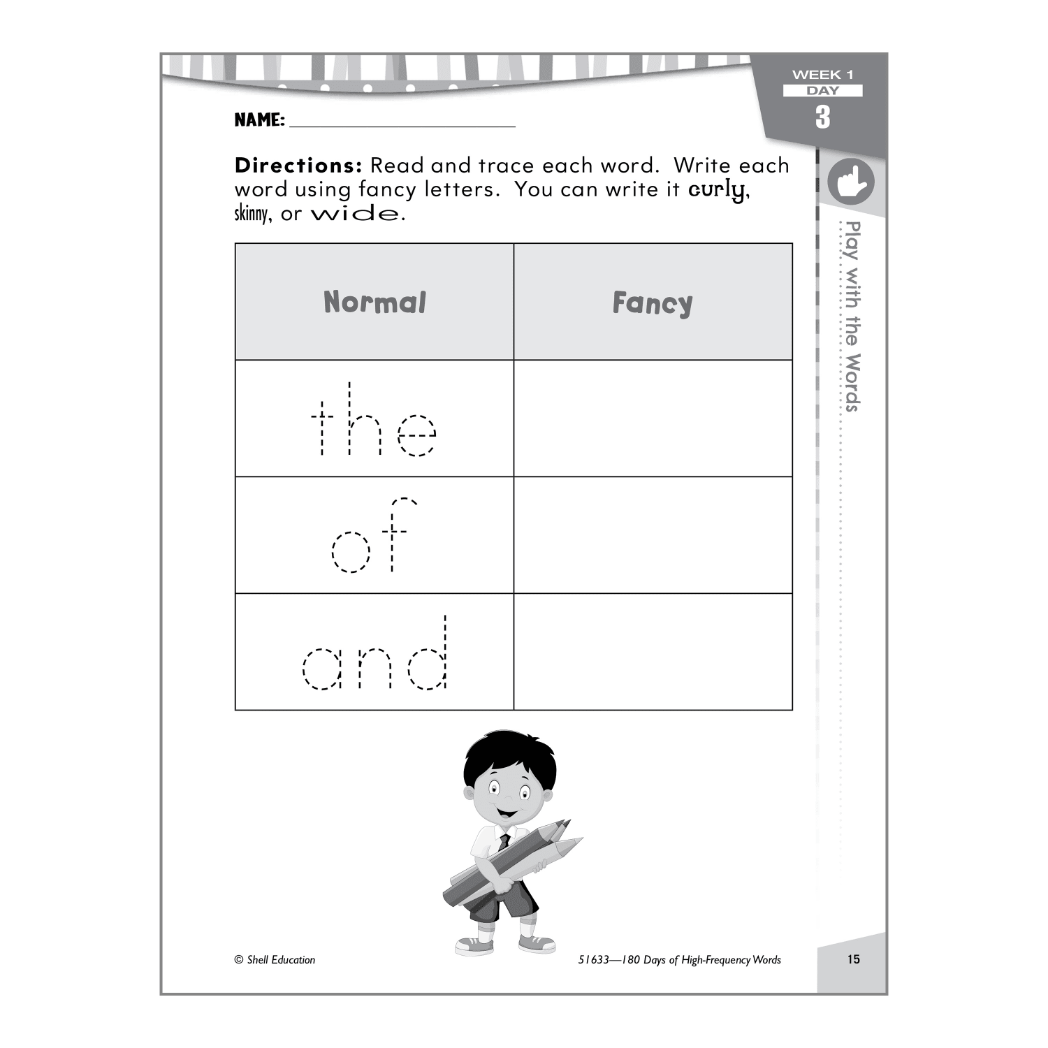 Shell Education 180 Days Of High-Frequency Words, Grade K - Image 6